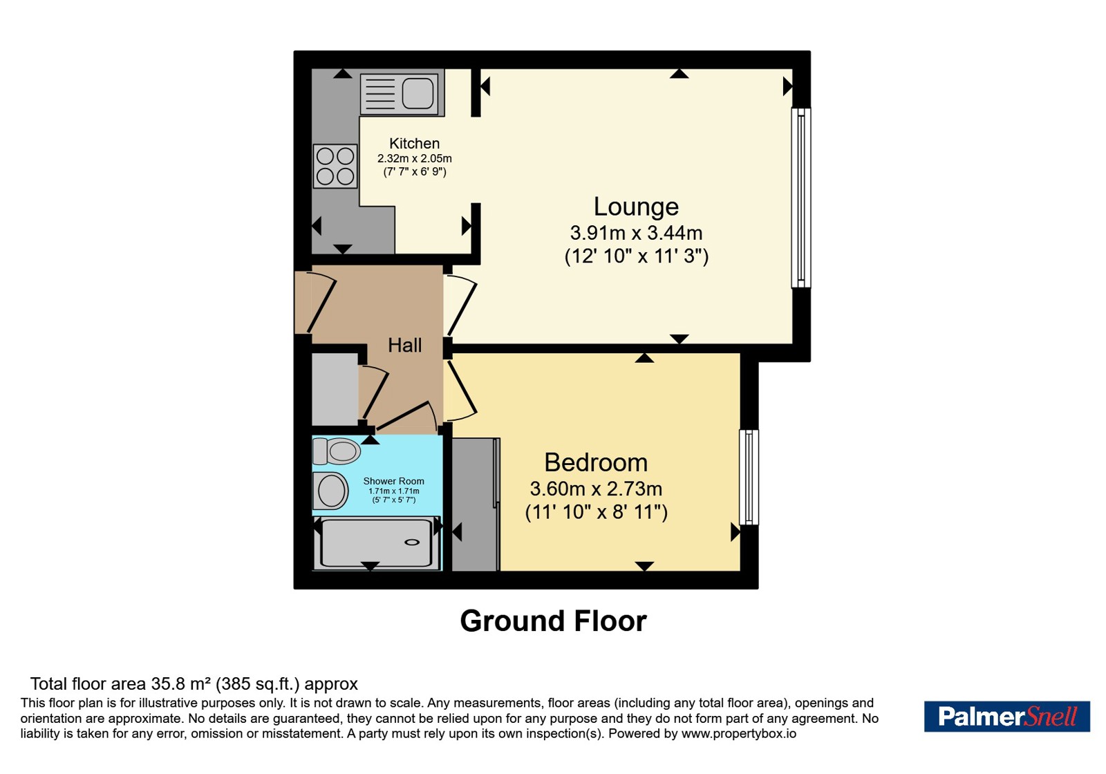 Flat 12A, Downy Court, 154-166, Bournemouth Road, Dorset floorplan