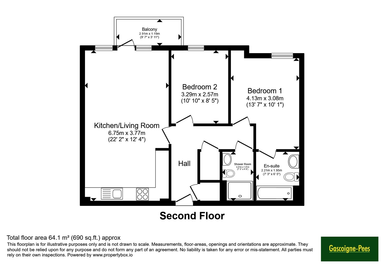 Flat 18, Birch Court,, Park View Road, Surrey floorplan