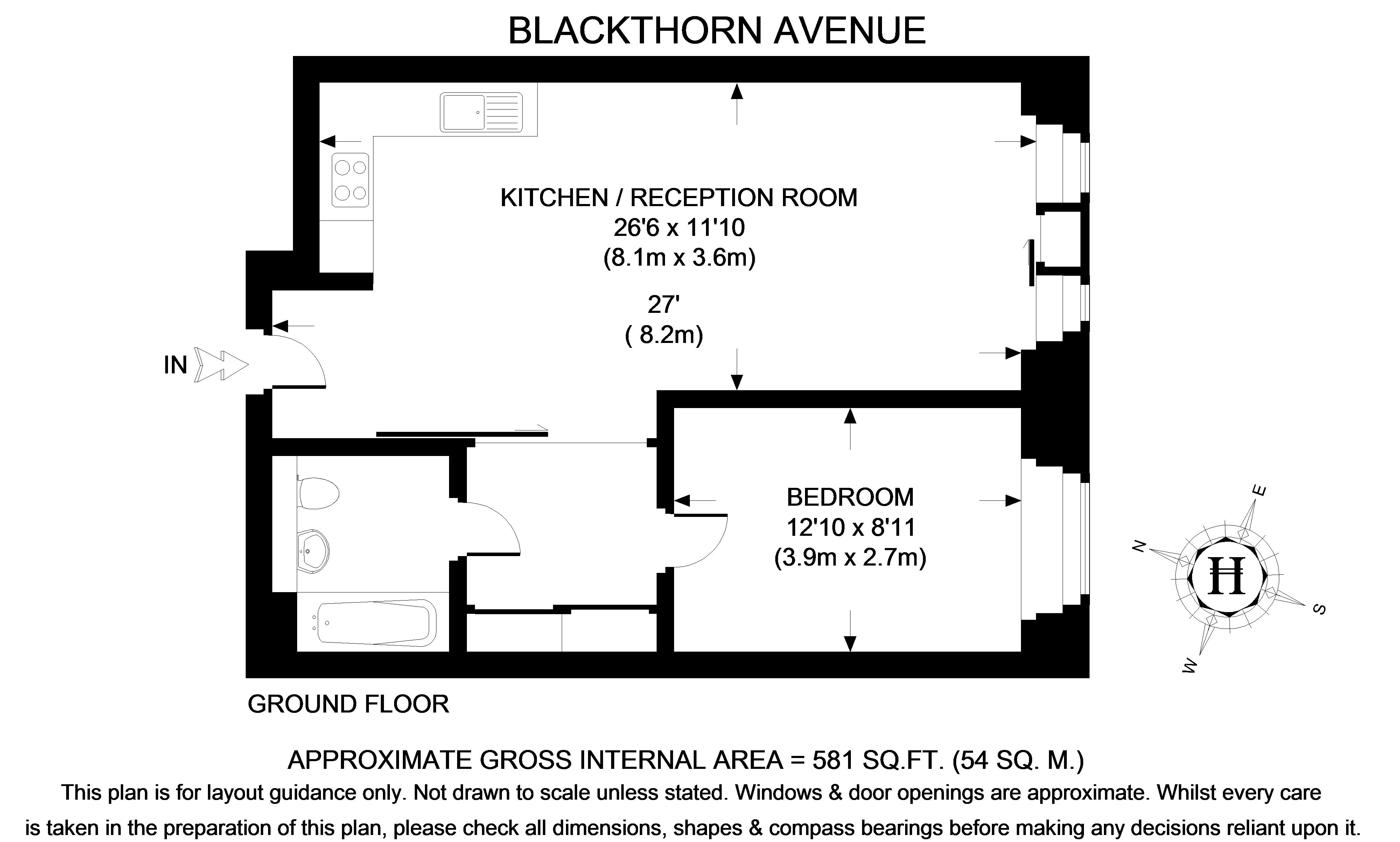 1 Bedrooms Flat to rent in Blackthorn Avenue, London N7