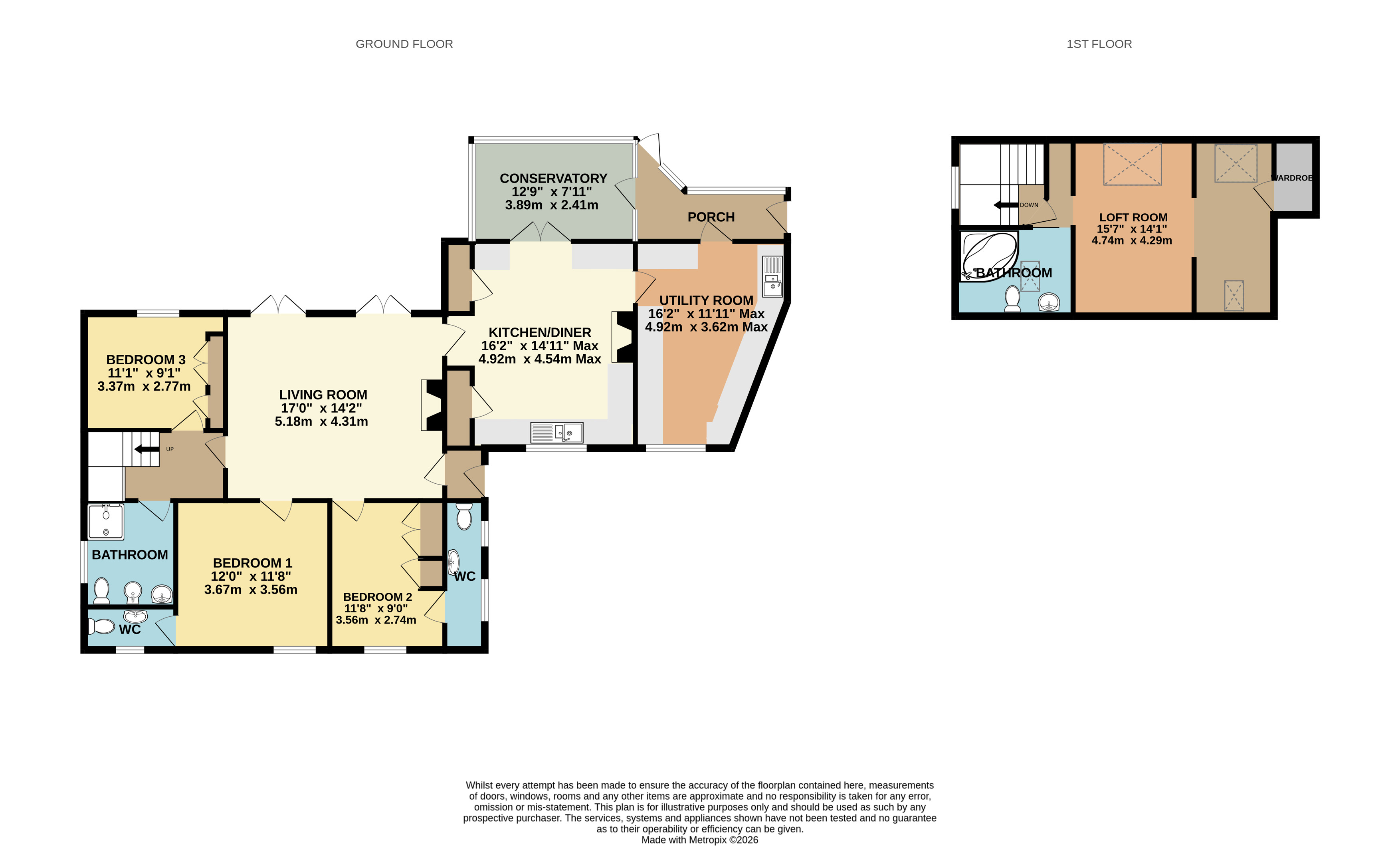 Wayside,, Swan Hill Road, Colyford floorplan