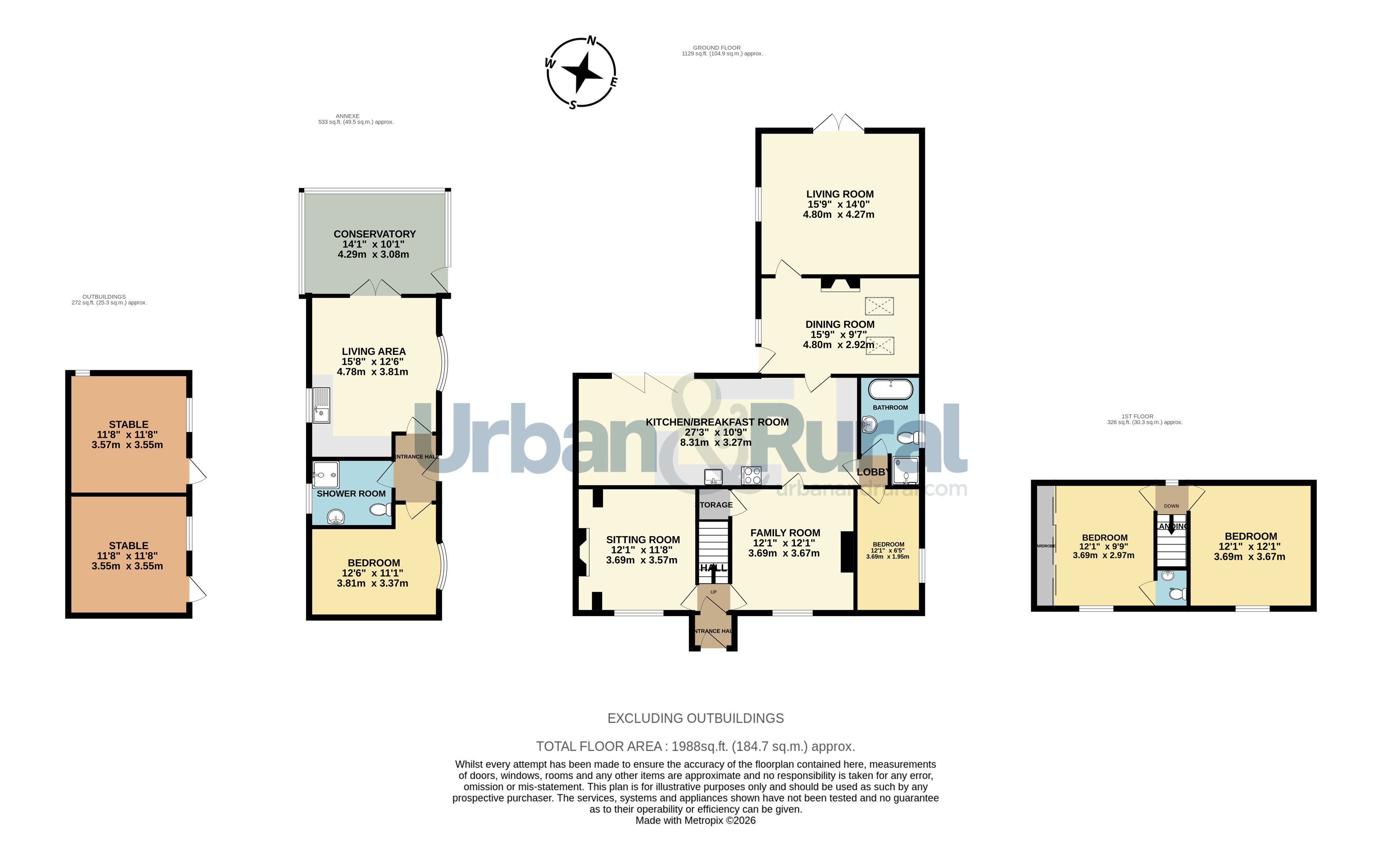 Hazlemere & Hazlemere Cottage,, Keysoe Row East, Bedford floorplan