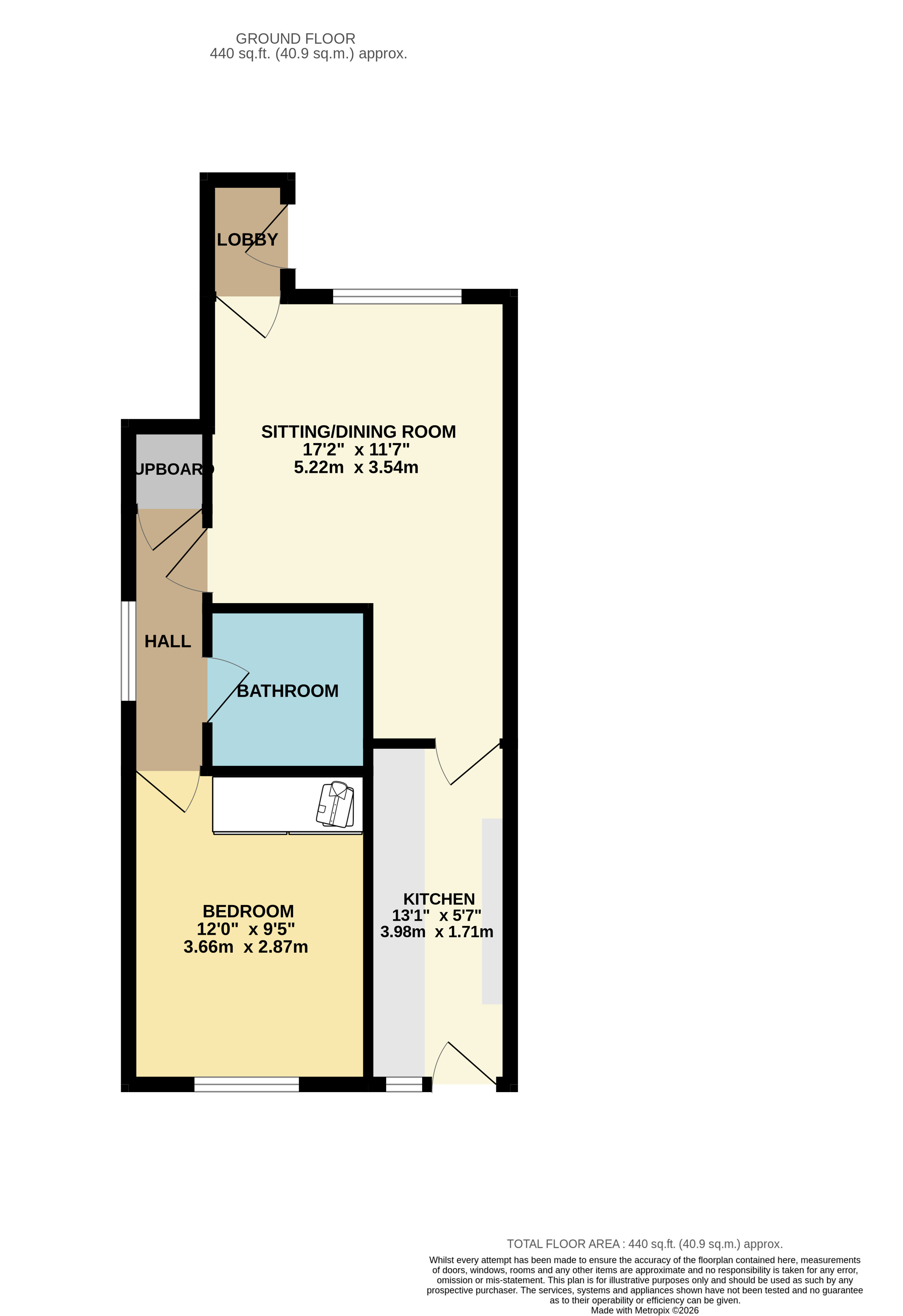 44, Carisbrooke Court, New Milton floorplan