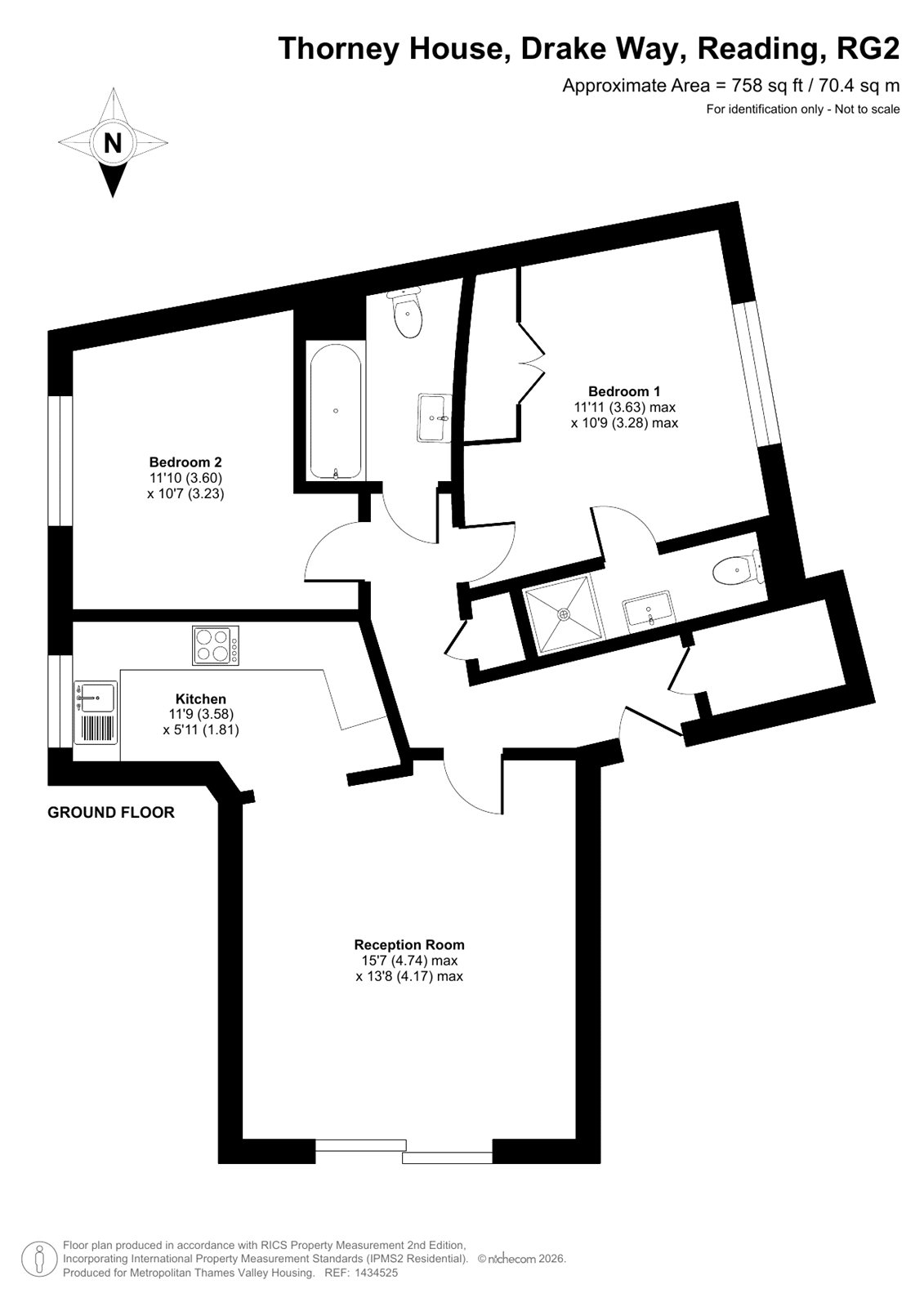 MTVH OR - Flat 22, Thorney House,, Drake Way, Berkshire floorplan
