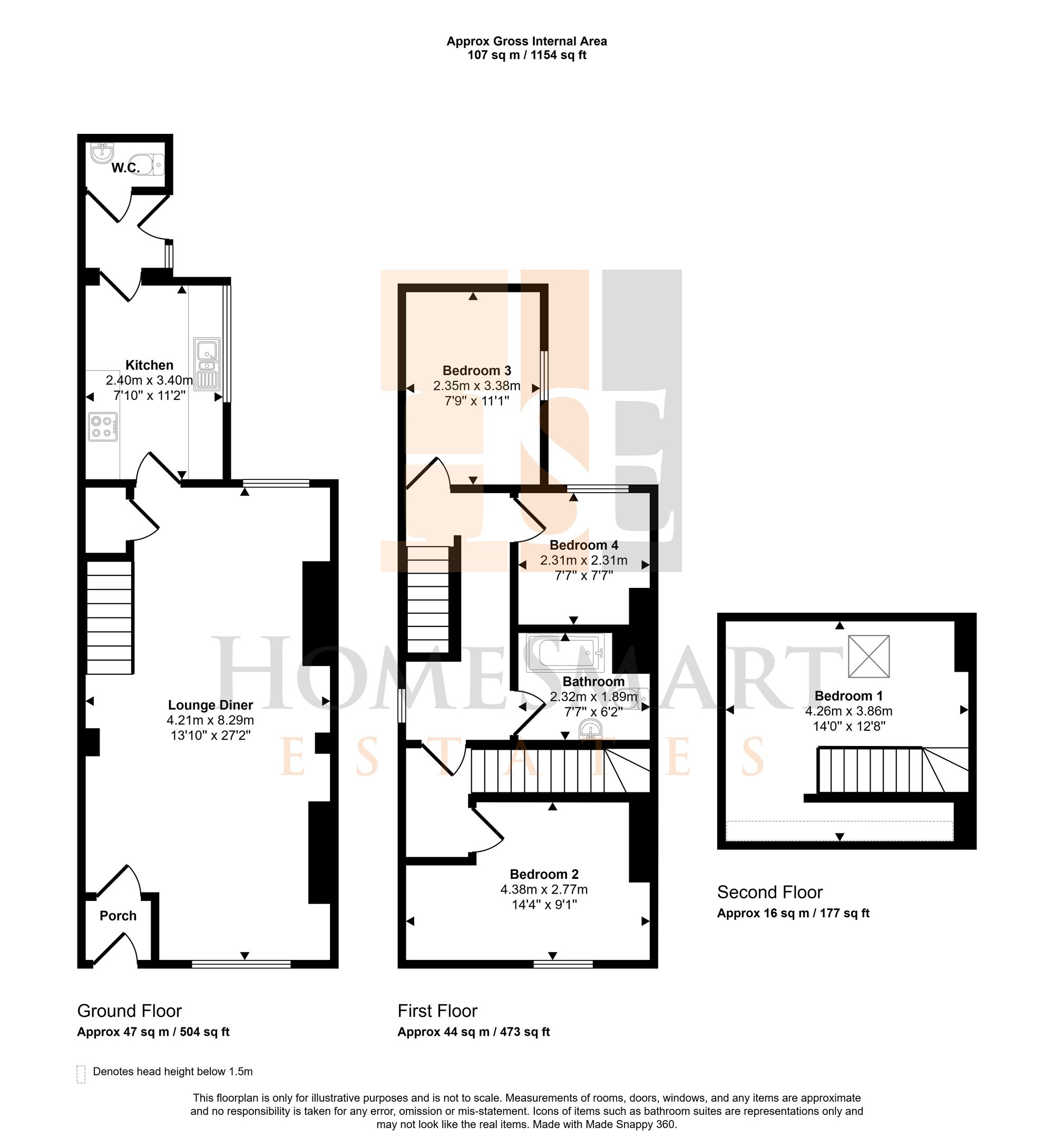 433 Liverpool Road, Widnes floorplan