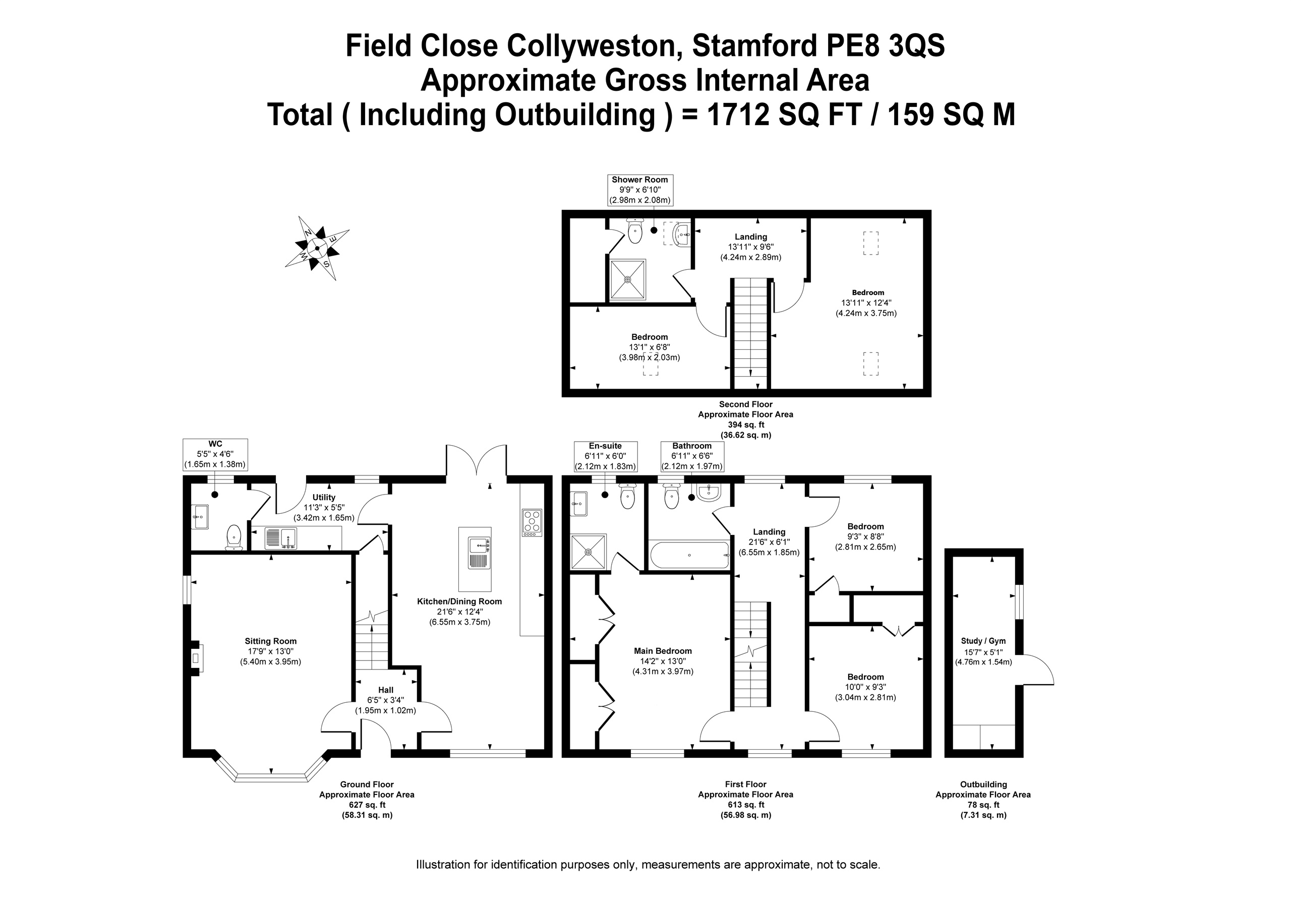 3, Field Close, Stamford floorplan
