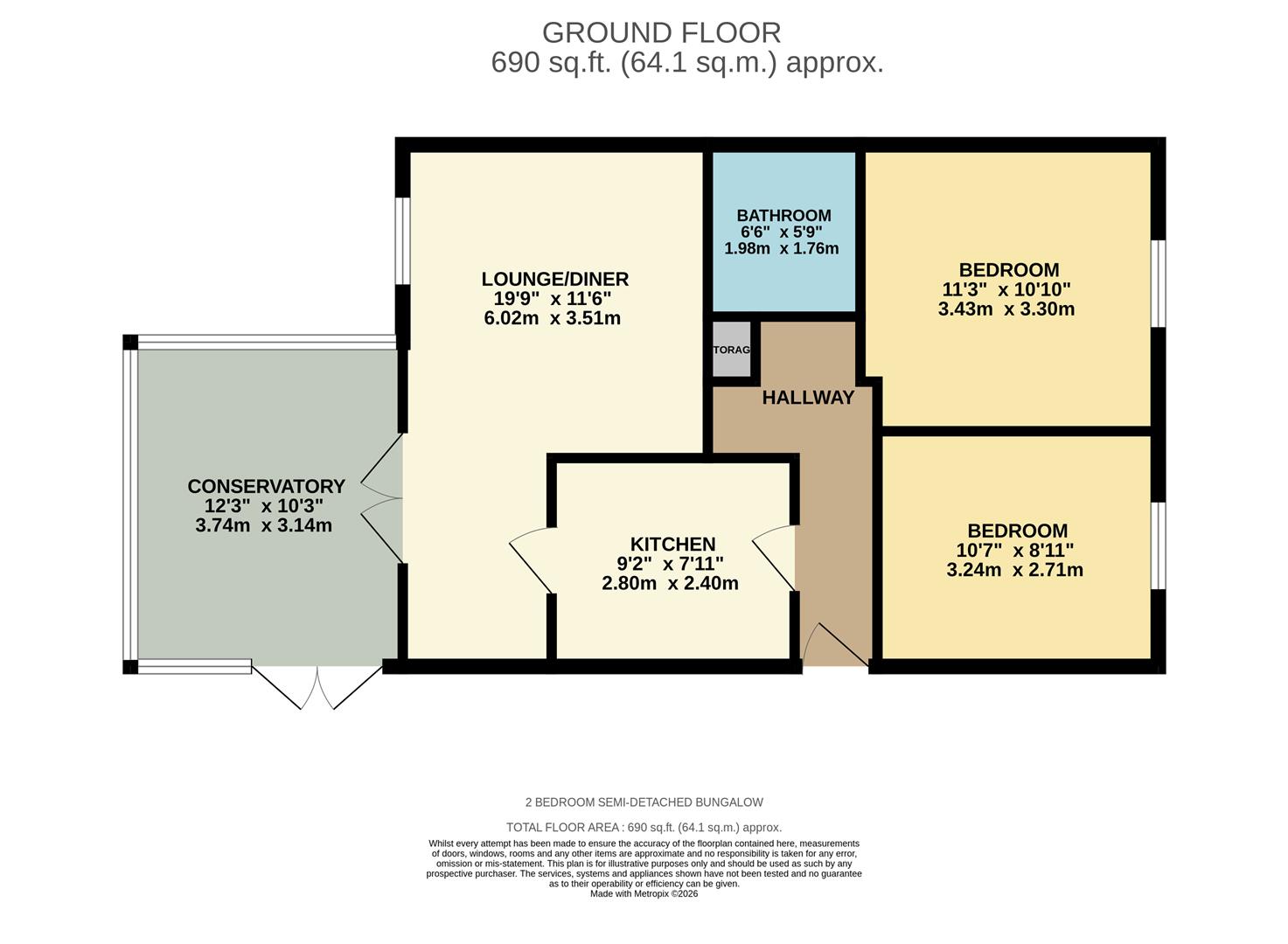 4, Maidwell Way, Bradford floorplan