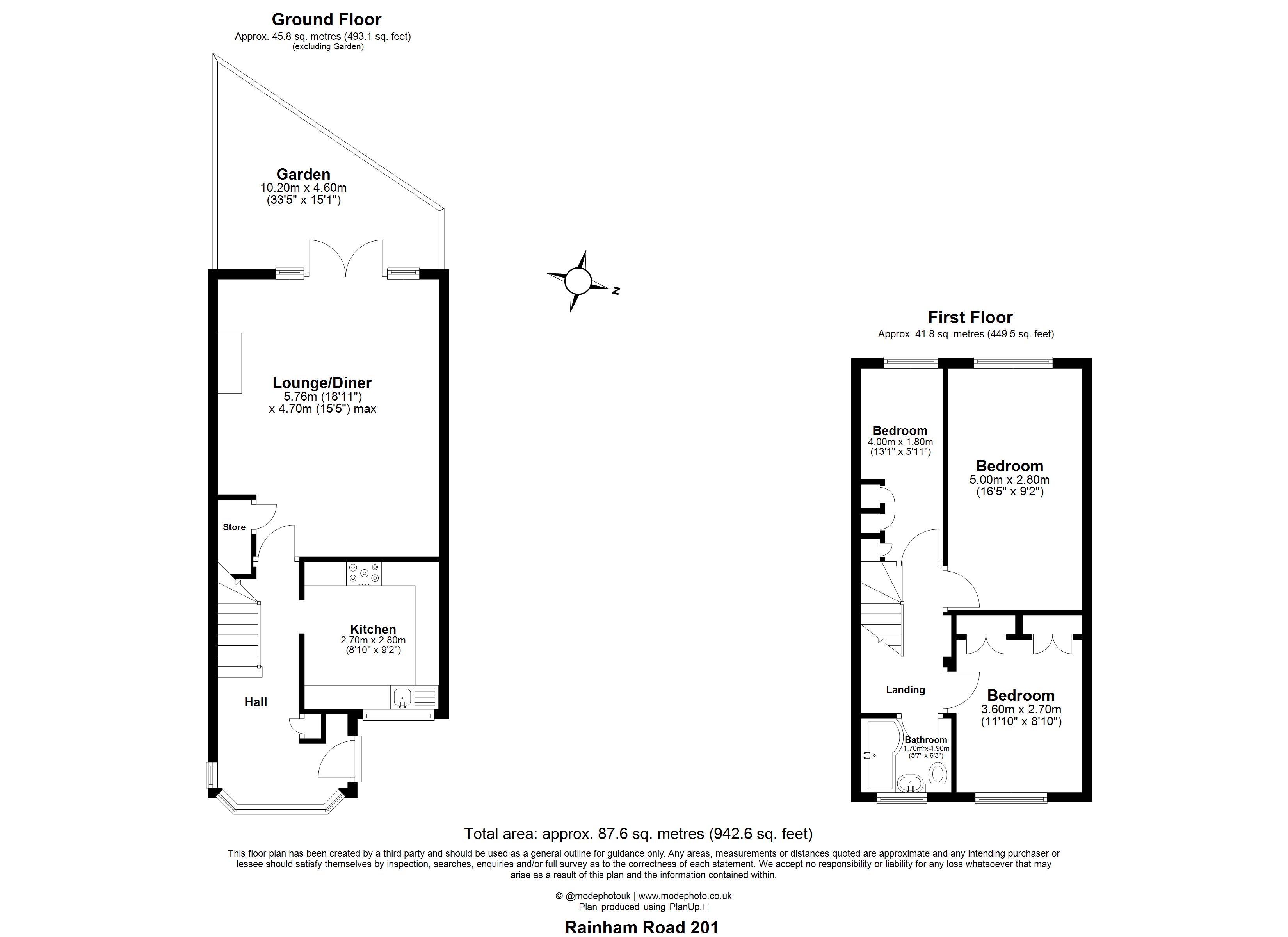 201, Rainham Road North, Dagenham floorplan