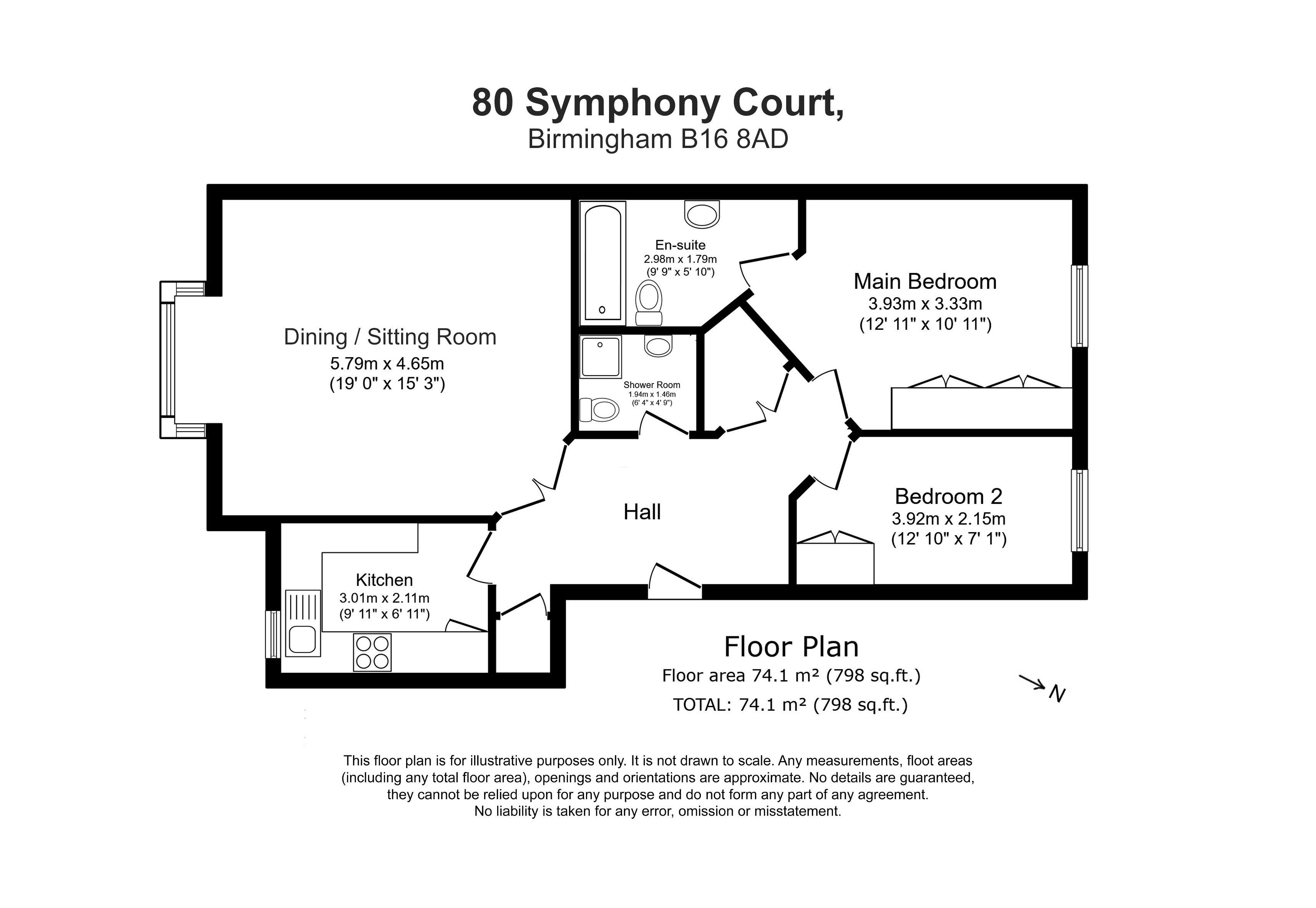 80, Symphony Court, Birmingham floorplan