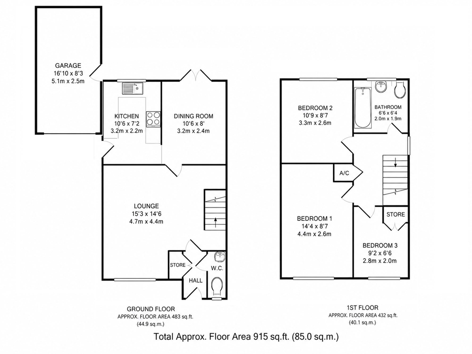 6 Oldwell Close, Sheffield floorplan