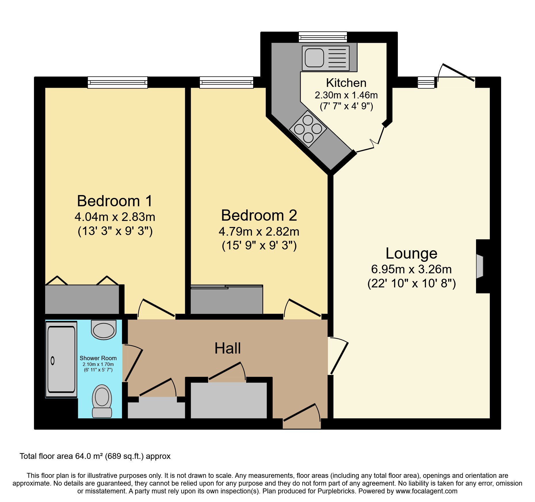 Flat 76 Glendower Court, Velindre Road, Cardiff floorplan