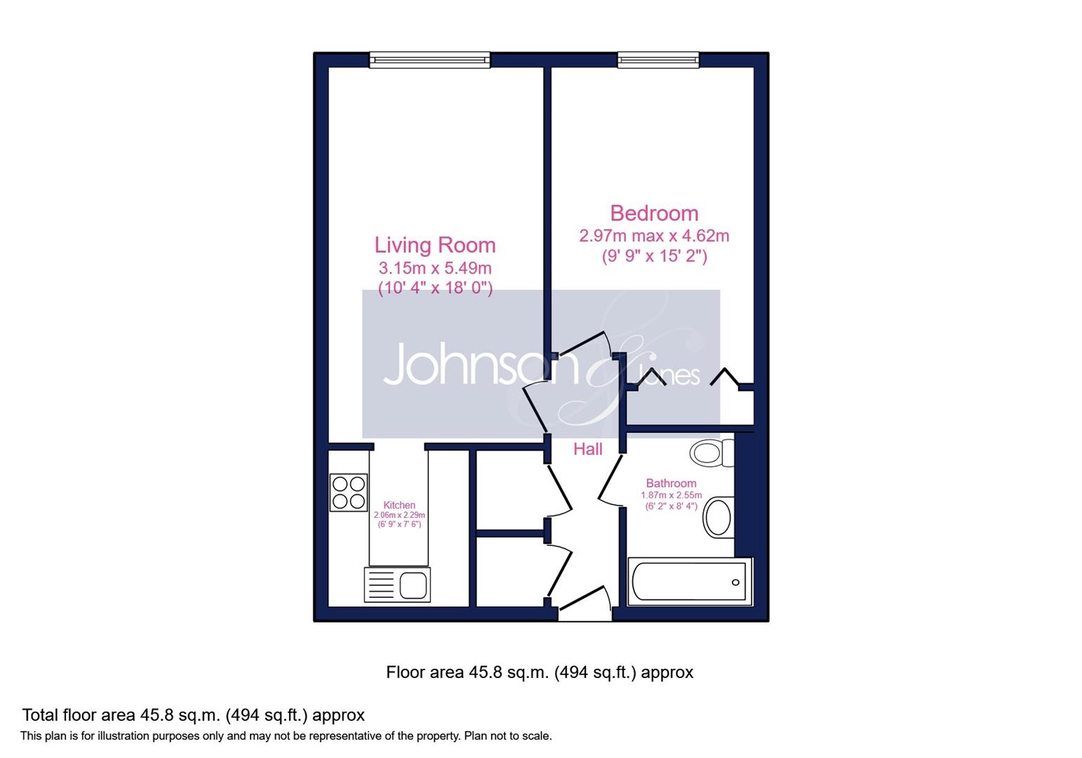 9 Abbey Court, Abbey Road, Chertsey floorplan