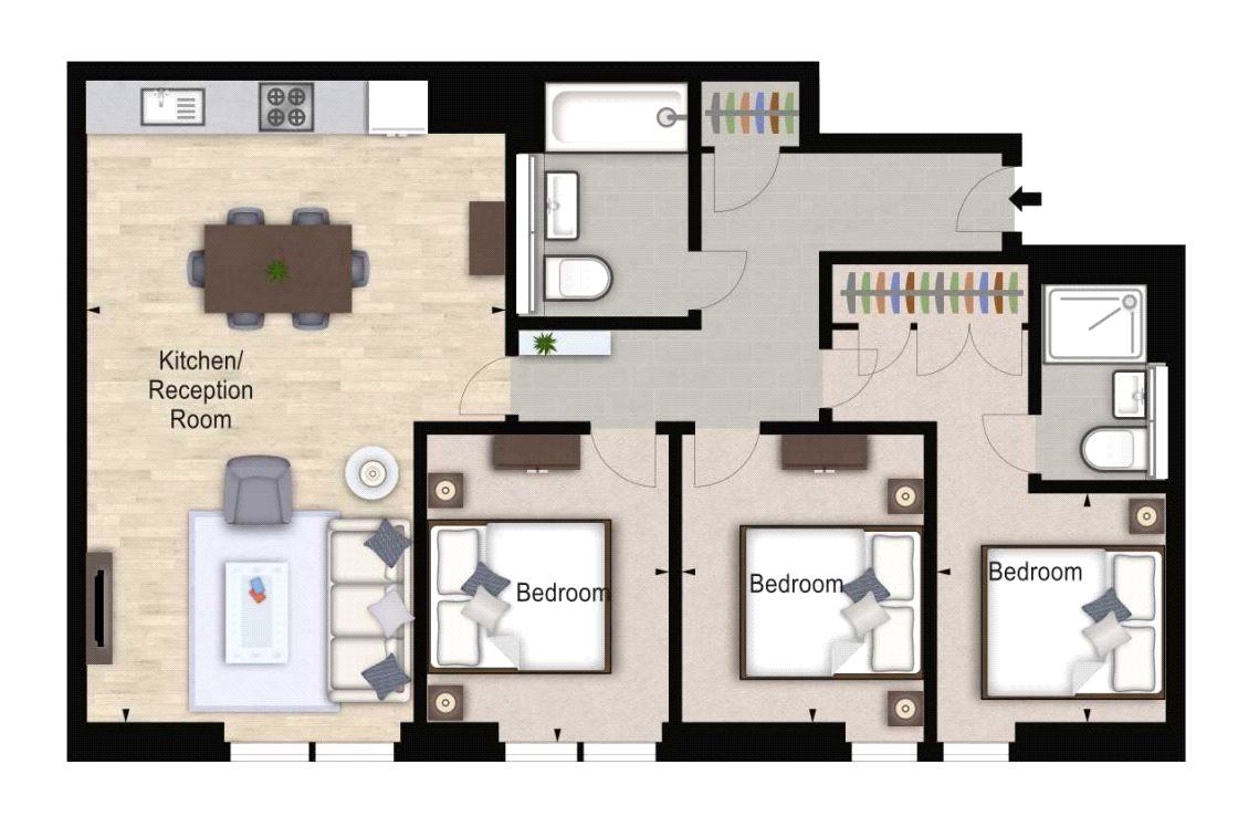 3 Bedrooms Flat to rent in 4B Merchant Square, London W2