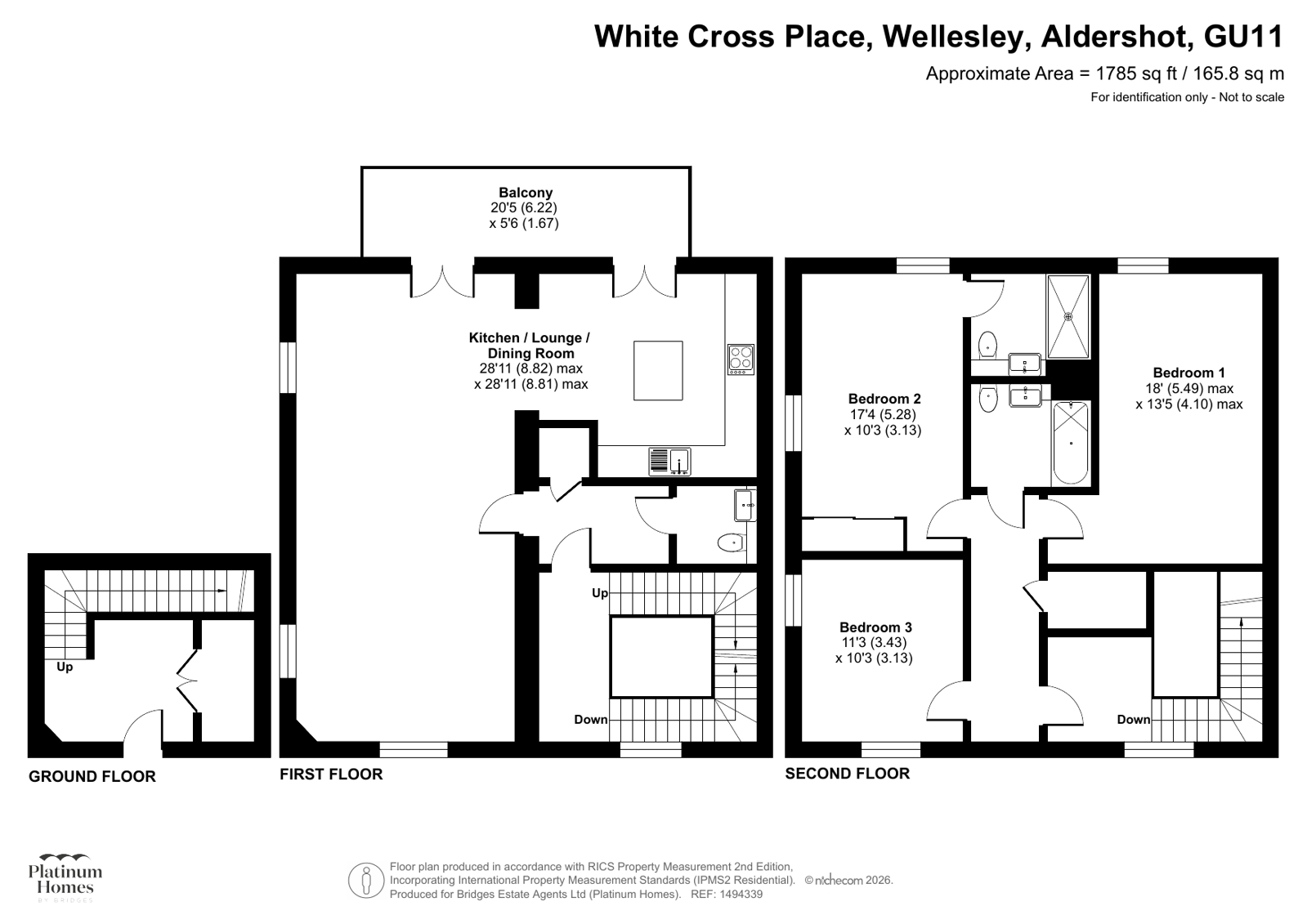 2 The Water Tower,, White Cross Place, Aldershot floorplan