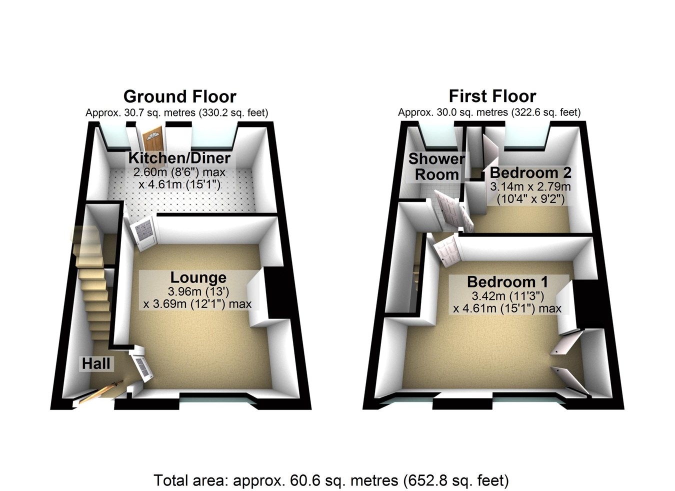 Bradshaw Avenue, Honley, Holmfirth HD9, 2 bedroom terraced house for