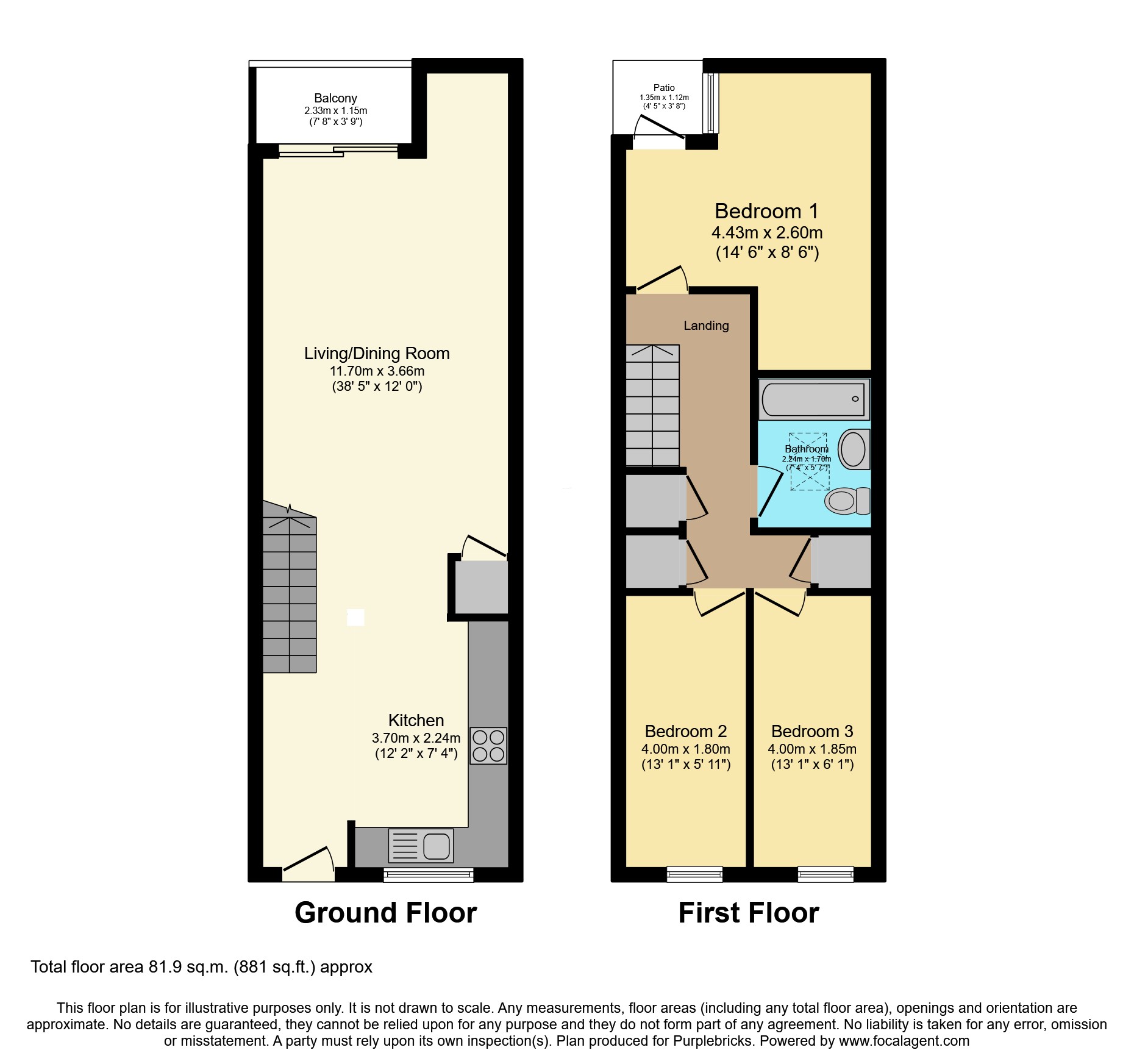 35, Sunbury Lane, Battersea floorplan