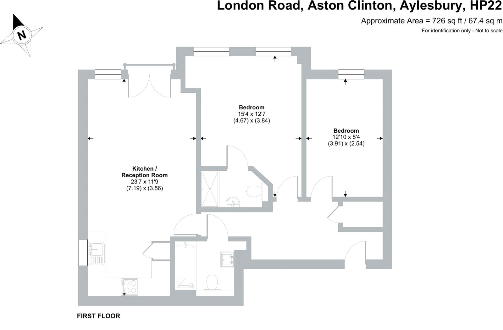 Flat 6, 140-142,, London Road, Aylesbury floorplan