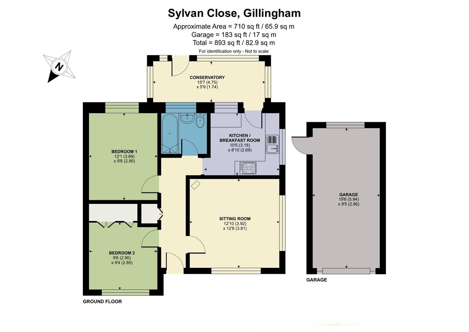10, Sylvan Close, Gillingham floorplan