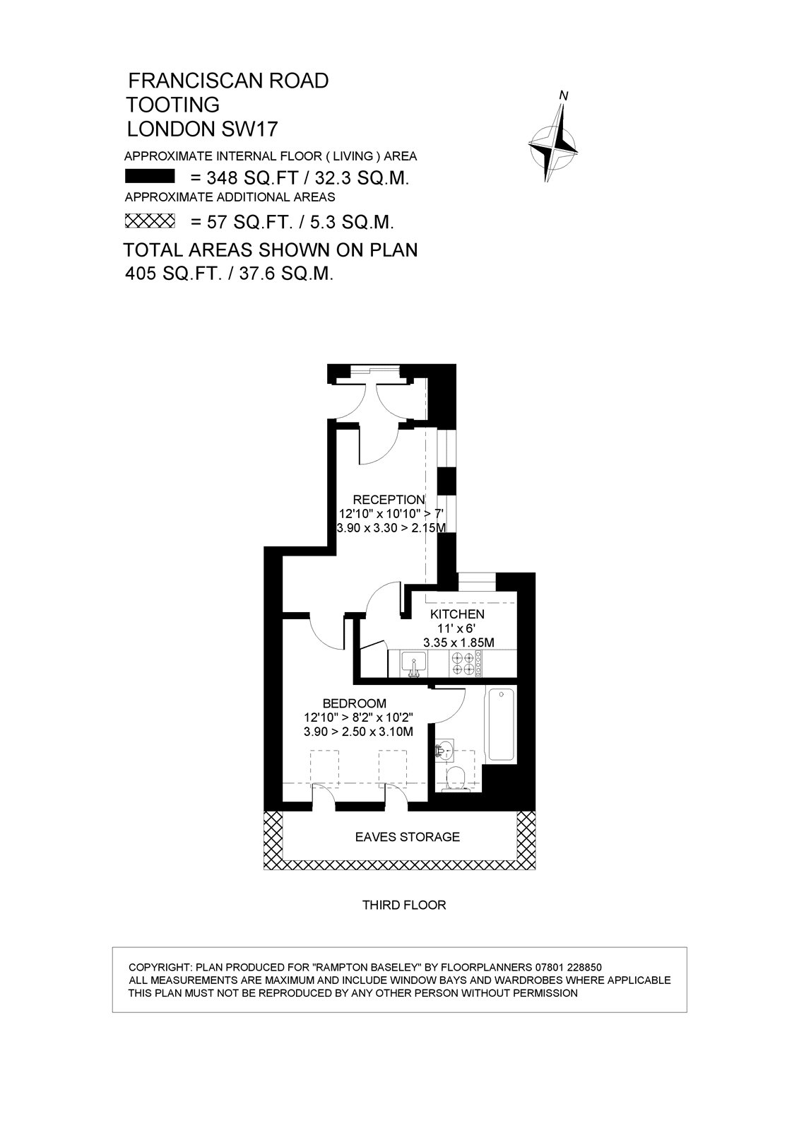 Flat 4, 284, Franciscan Road, London floorplan