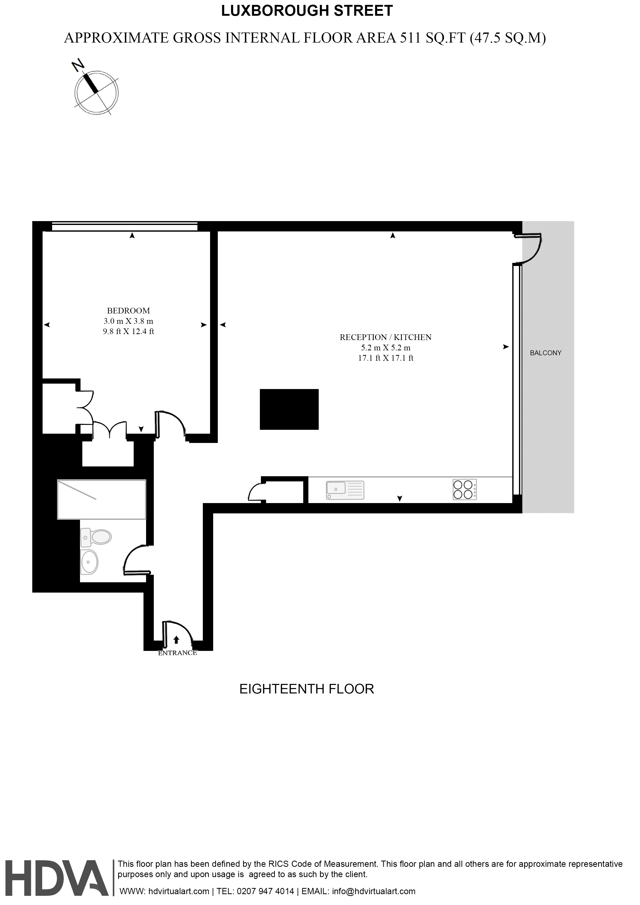 1 Bedrooms Flat to rent in Luxborough Street, London W1U