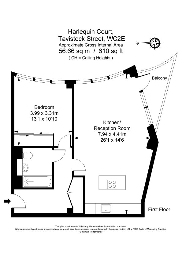 1 Bedrooms Flat to rent in Tavistock Street, London WC2E