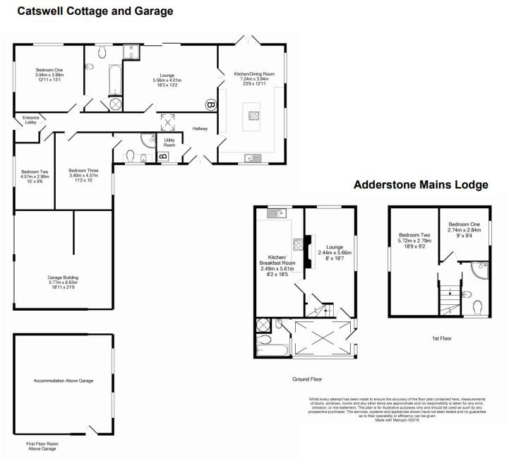 Catswell Cottage, Belford floorplan