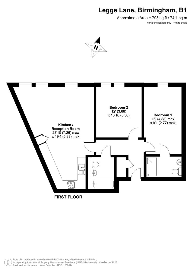 Apartment 6 Scholars Quarter, 22 Legge Lane, Birmingham floorplan