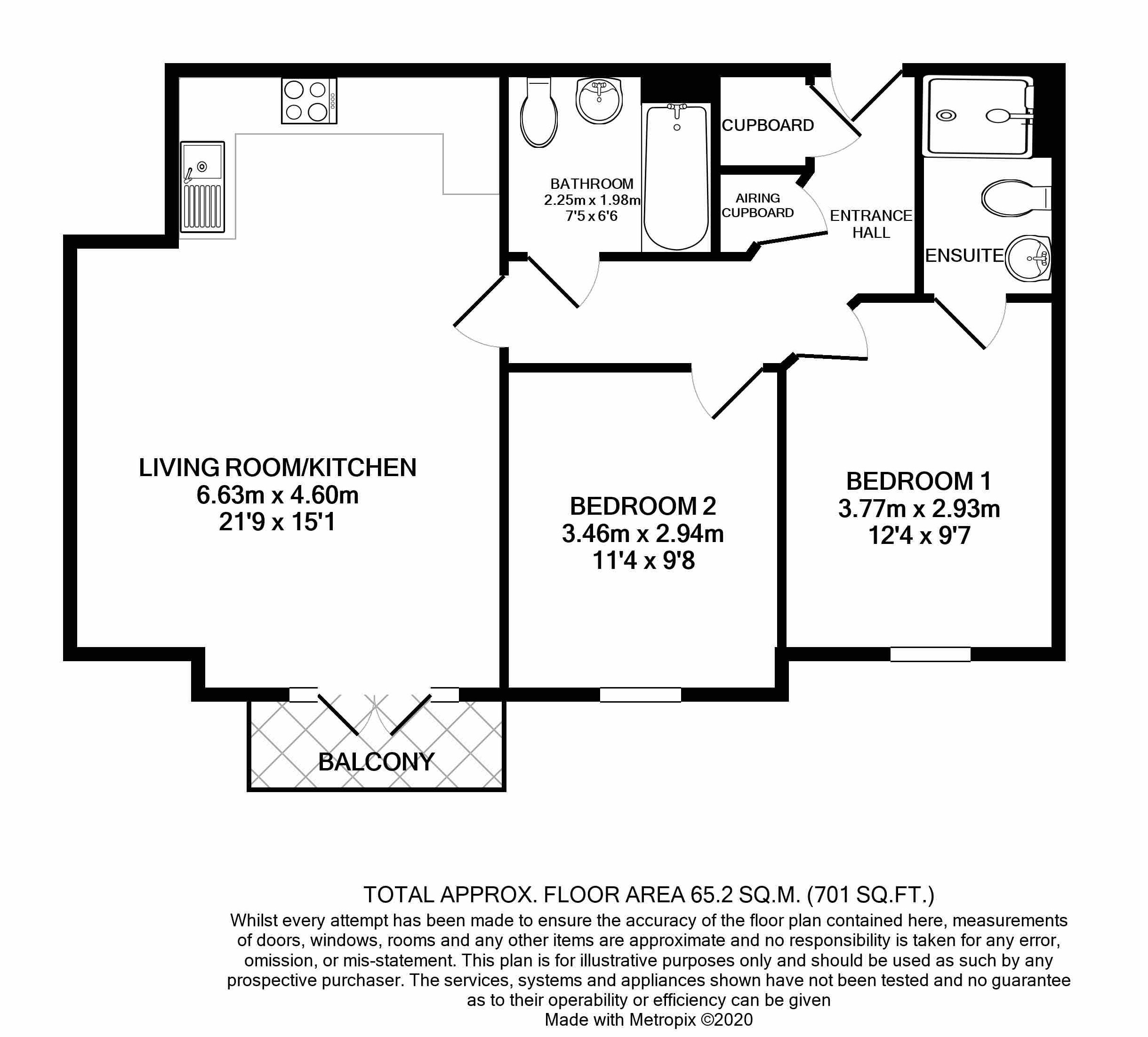 36 Stephens Court, Station Road, Harpenden floorplan