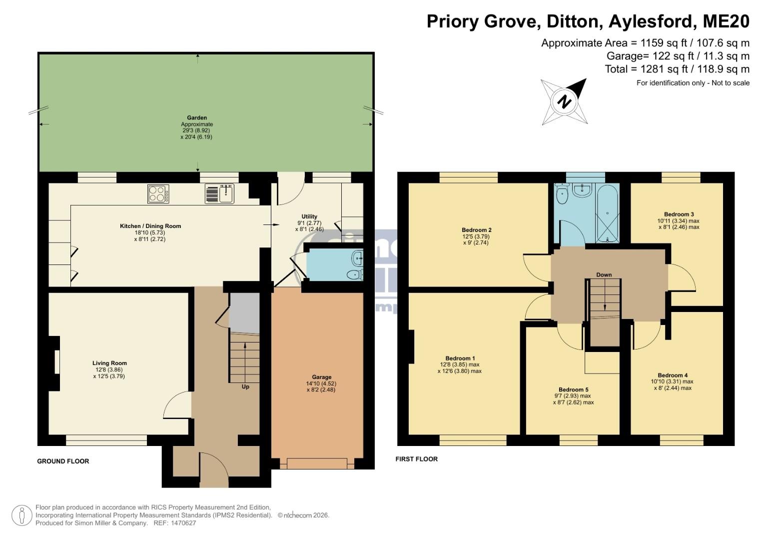 11, Priory Grove, Aylesford floorplan