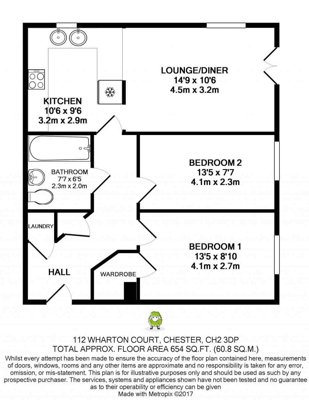 2 Bedrooms Flat to rent in Wharton Court, Hoole Lane, Chester CH2