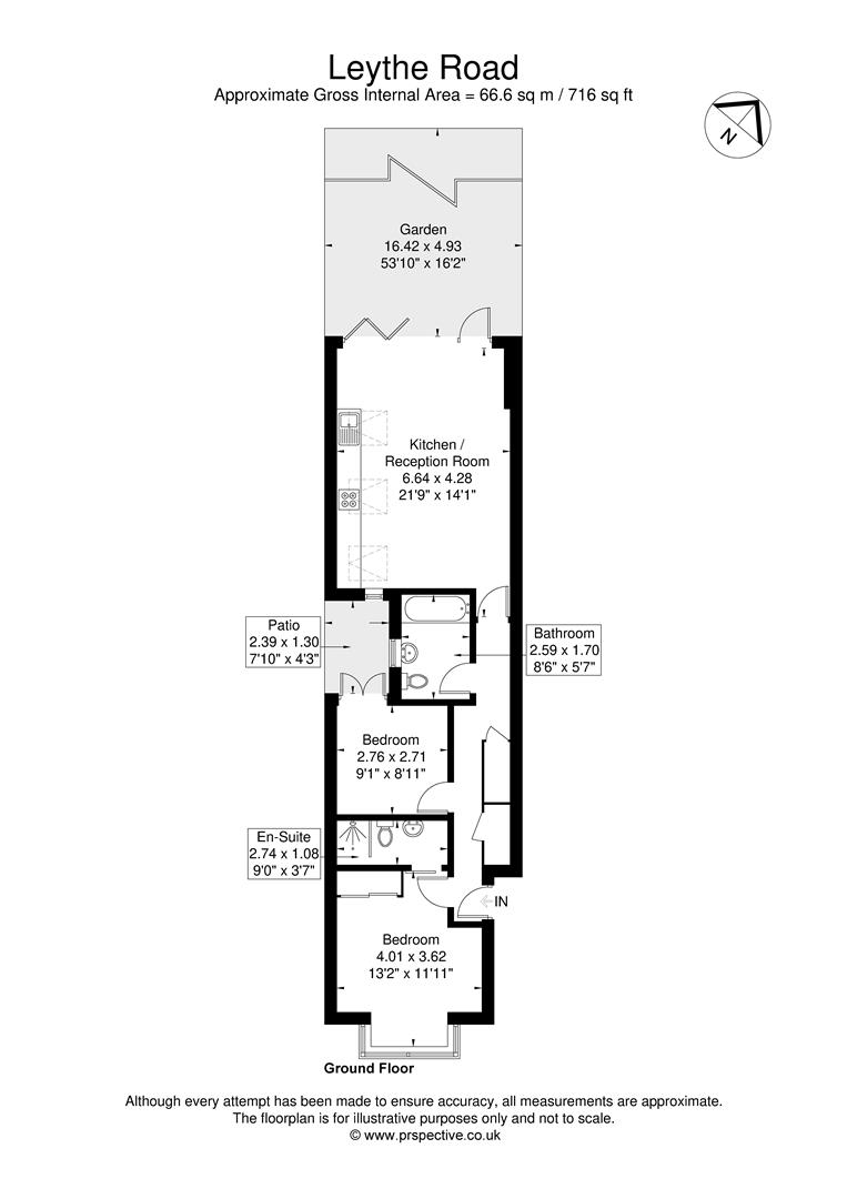 Flat 1, 35, Leythe Road, London floorplan