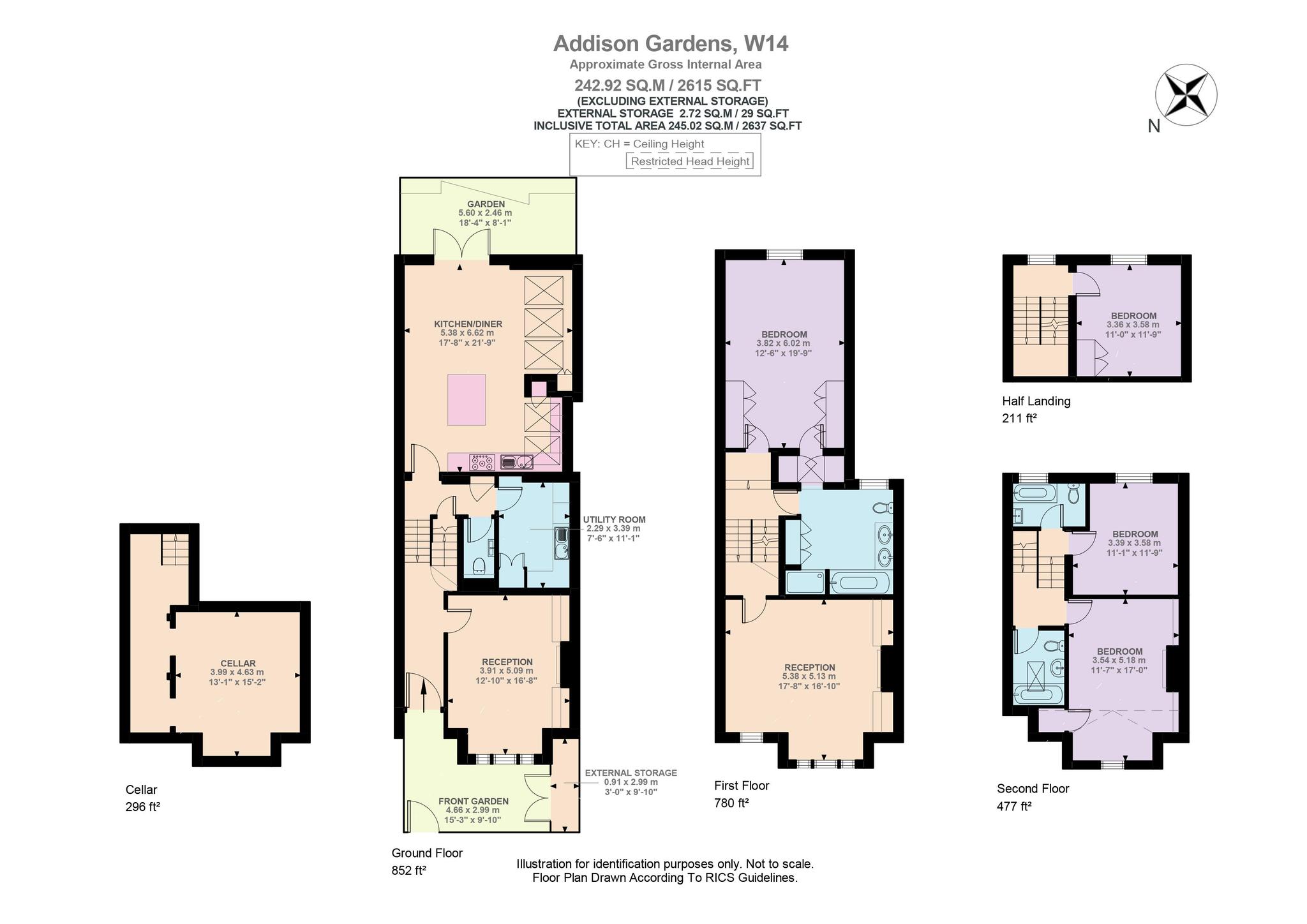 85, Addison Gardens, London floorplan