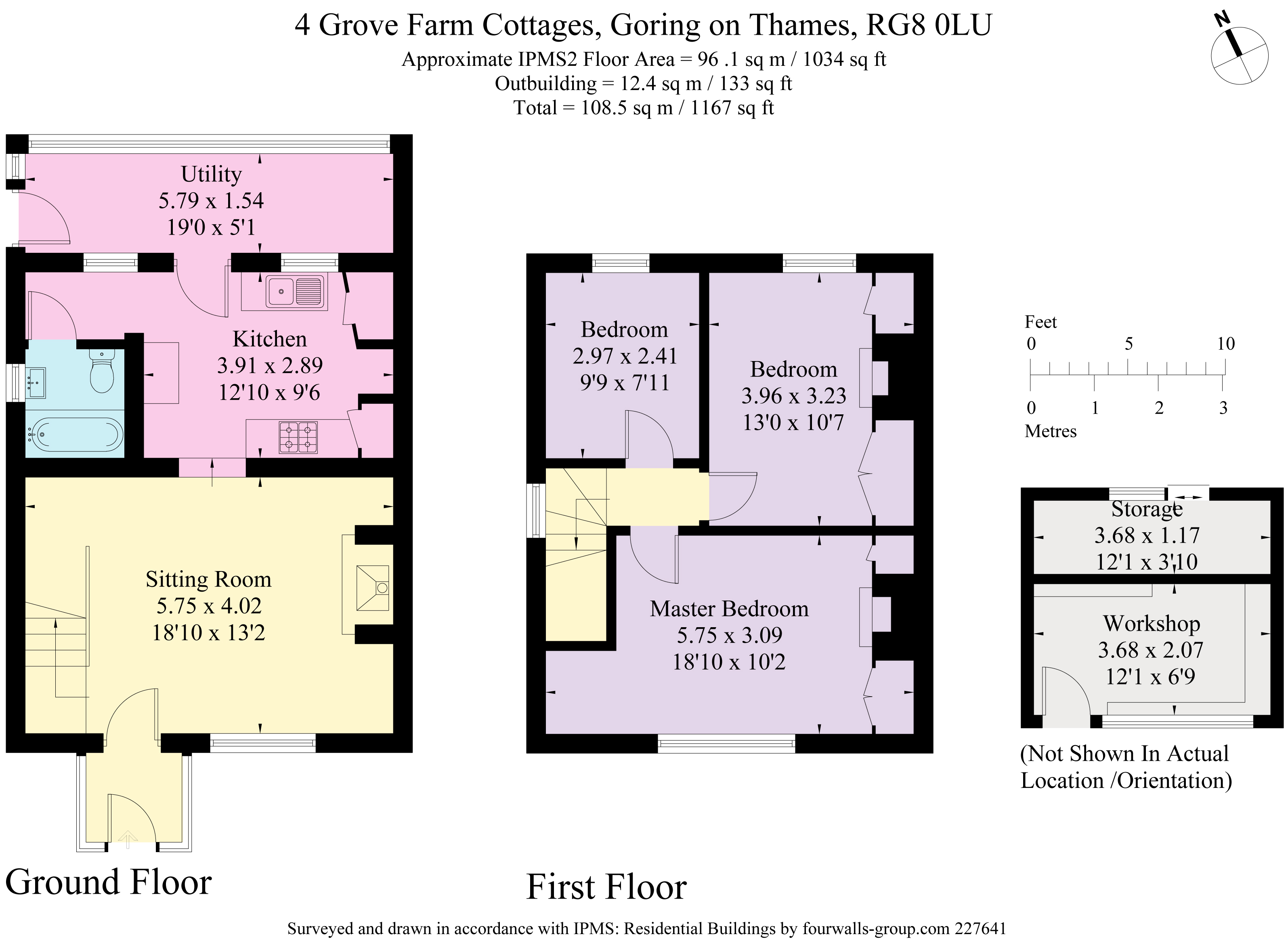 3 Bedrooms Semi-detached house for sale in Grove Farm Cottages, Goring, Reading RG8