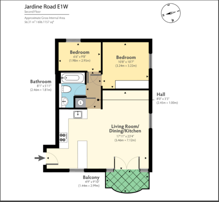 Jardine Road, London floorplan