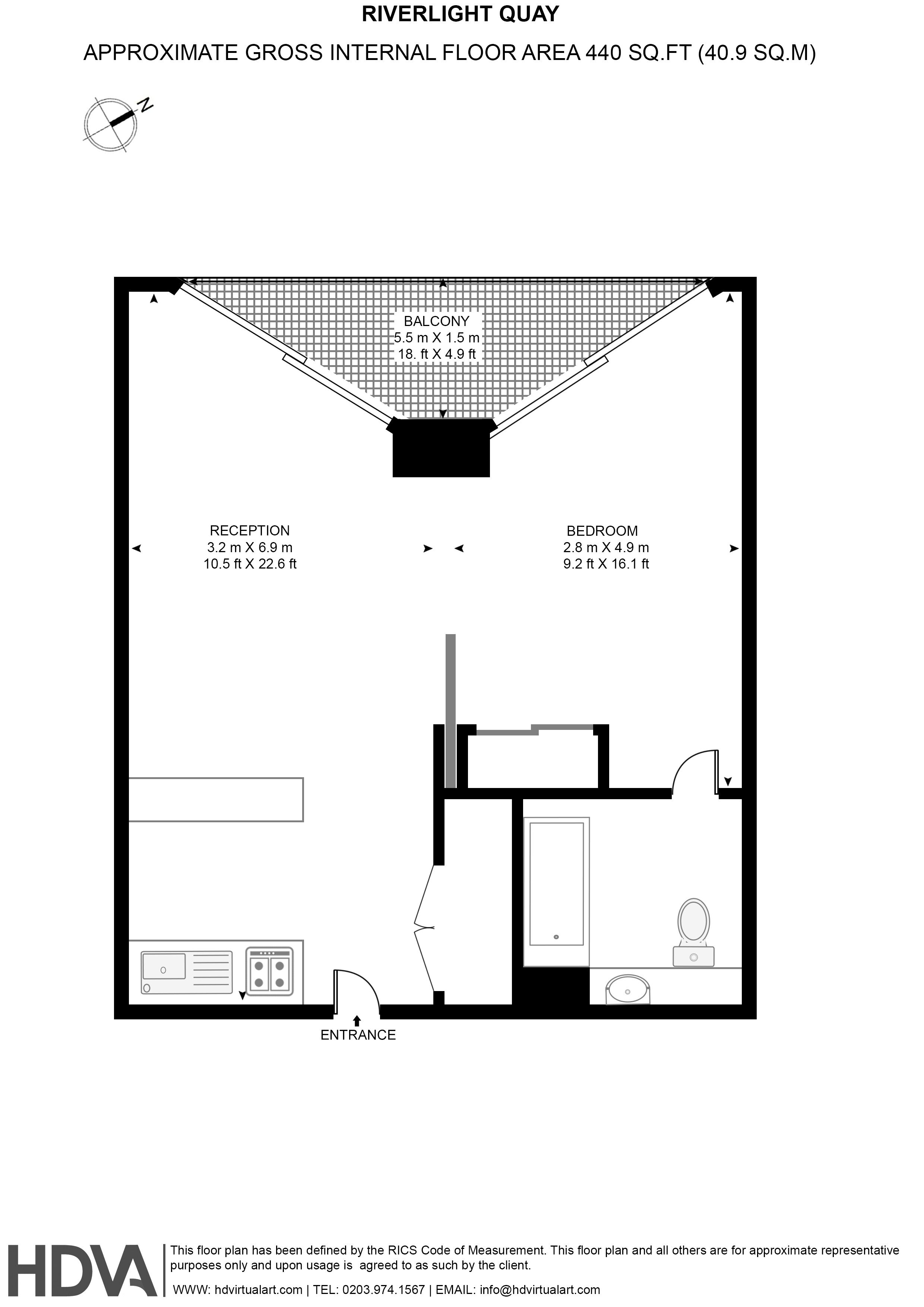 Apartment 33, 2, Riverlight Quay, London floorplan