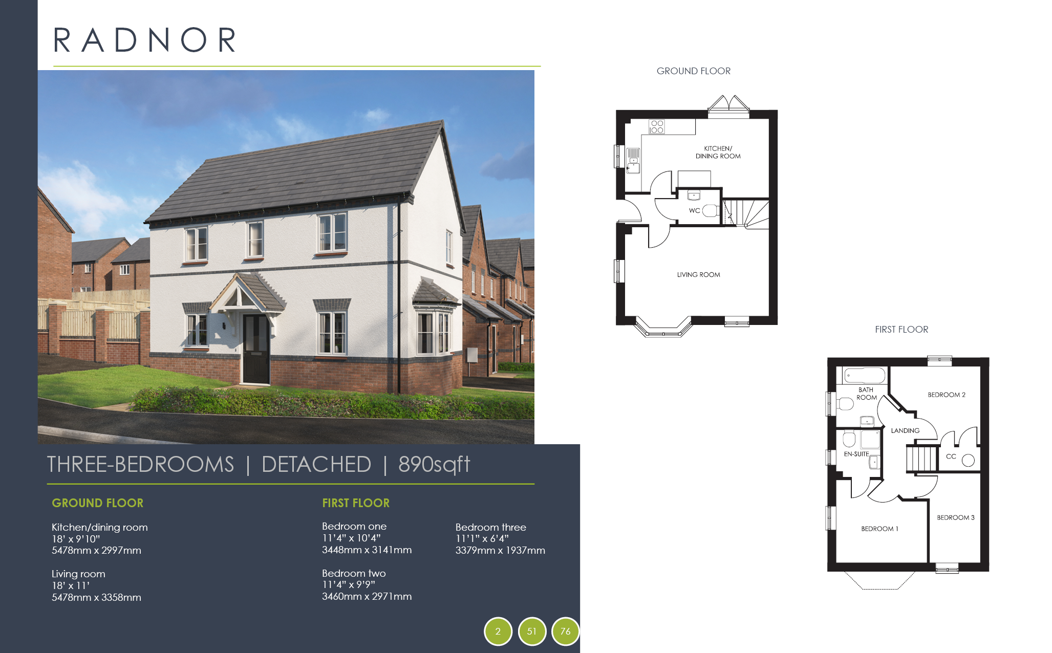 14, "The Radnor", Woodlake Avenue, Loggerheads floorplan
