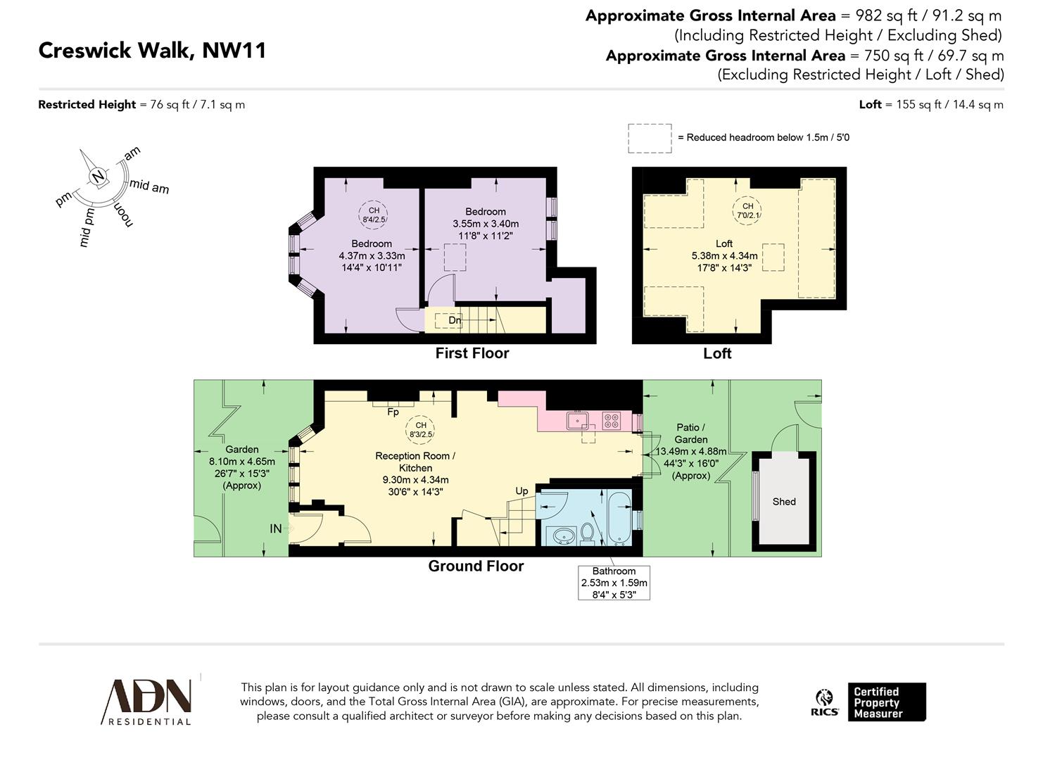 3, Creswick Walk, London floorplan