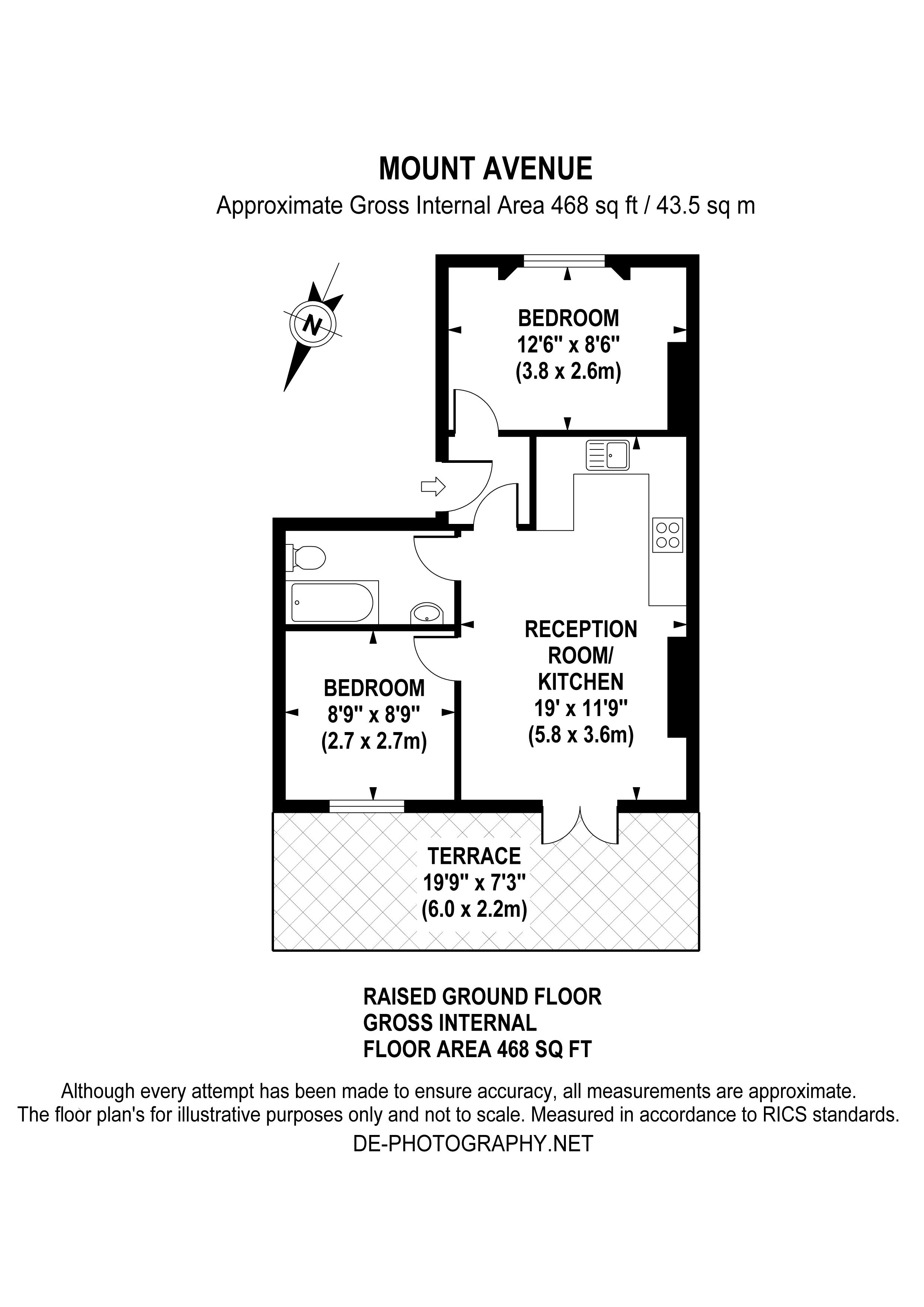 2 Bedrooms Flat to rent in Mount Avenue, London W5