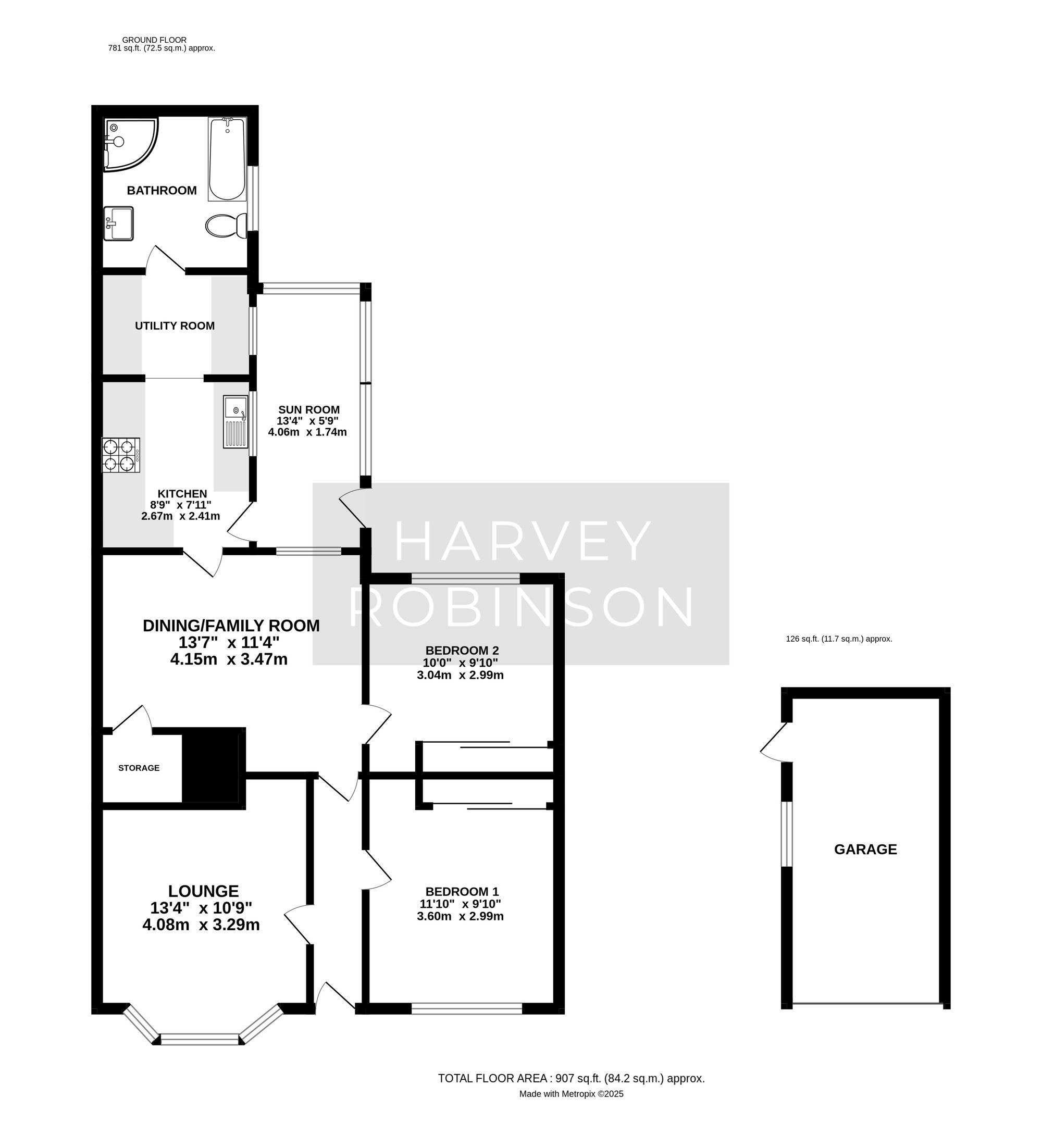 3 Sapley Road, Huntingdon floorplan
