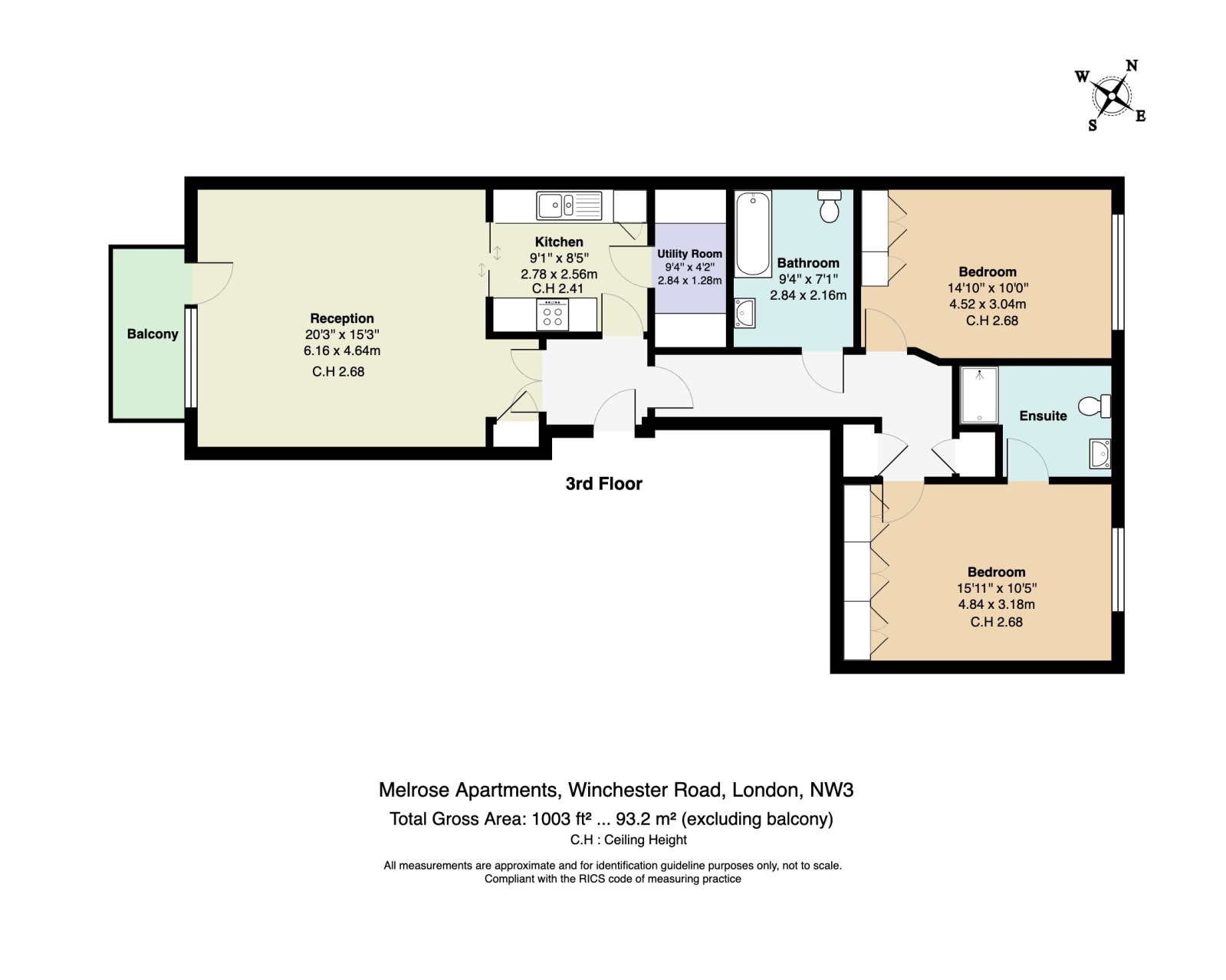 45, Melrose Apartments, London floorplan