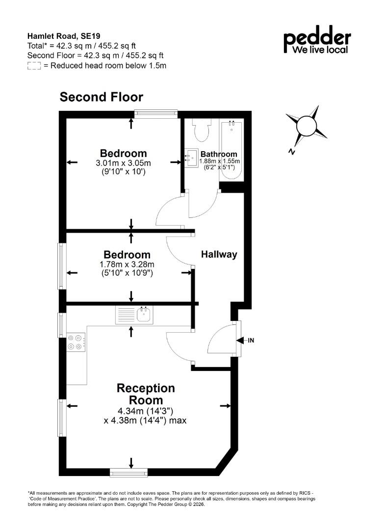 9F, Hamlet Road, London floorplan