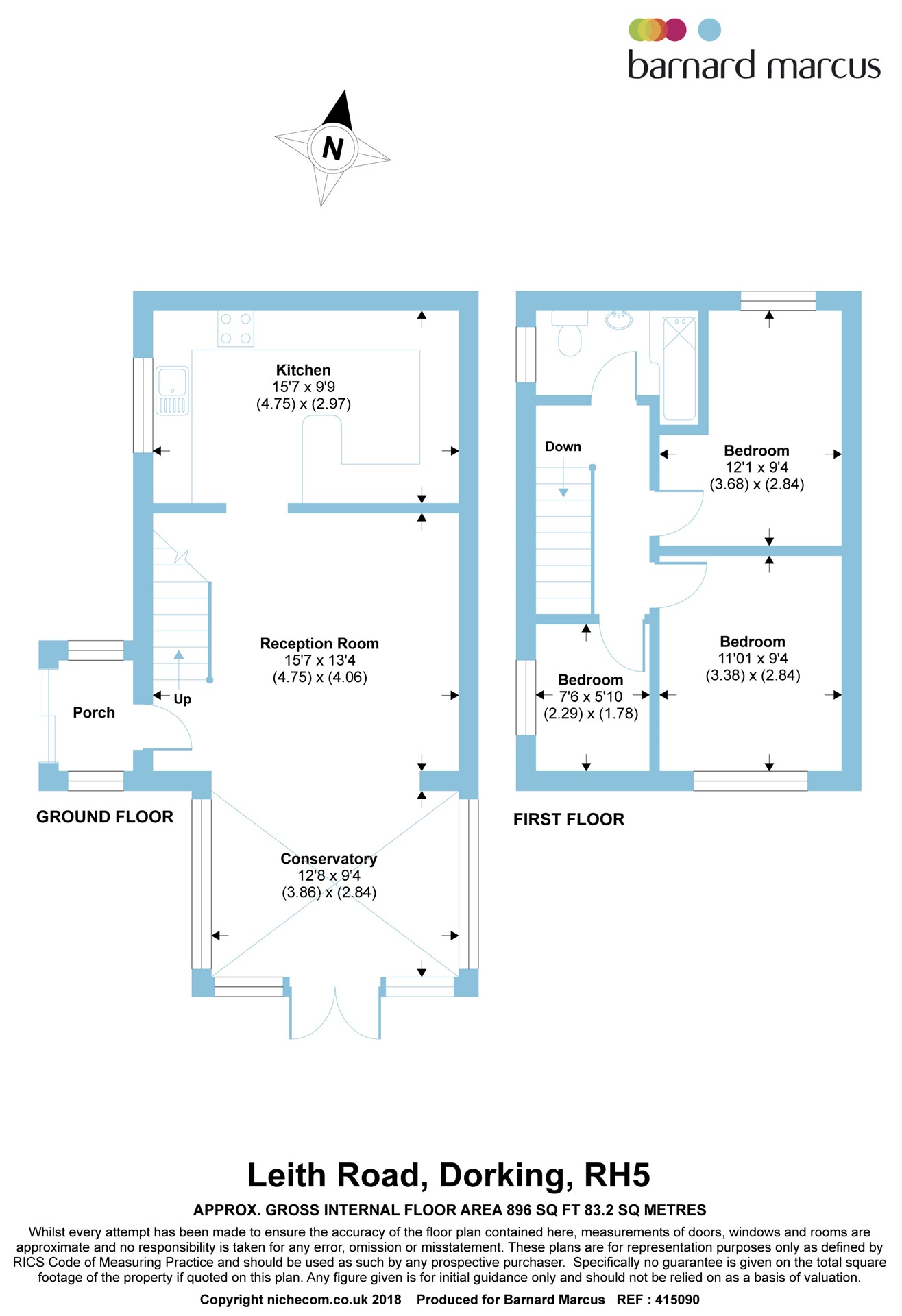 3 Bedrooms End terrace house for sale in Leith Road, Beare Green, Dorking RH5