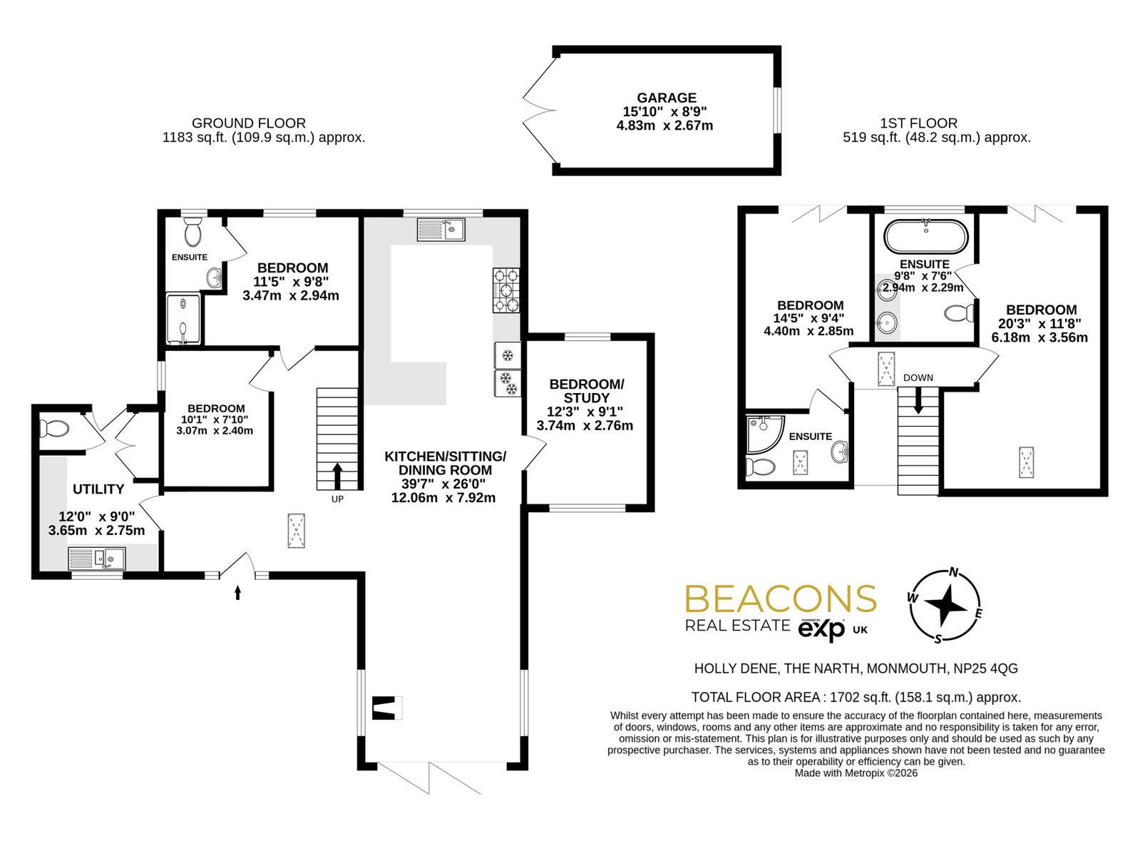 Hollydene, Monmouth floorplan