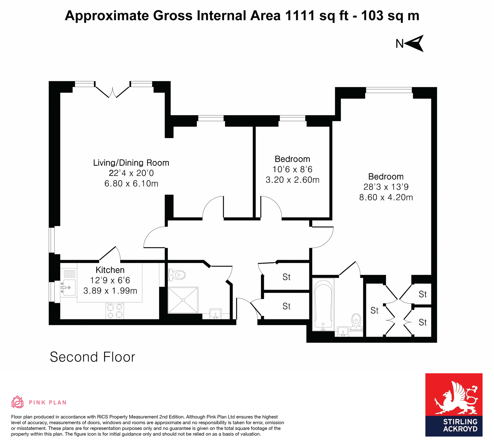 Flat 32, Pegasus Court,, Albany Place, Surrey floorplan