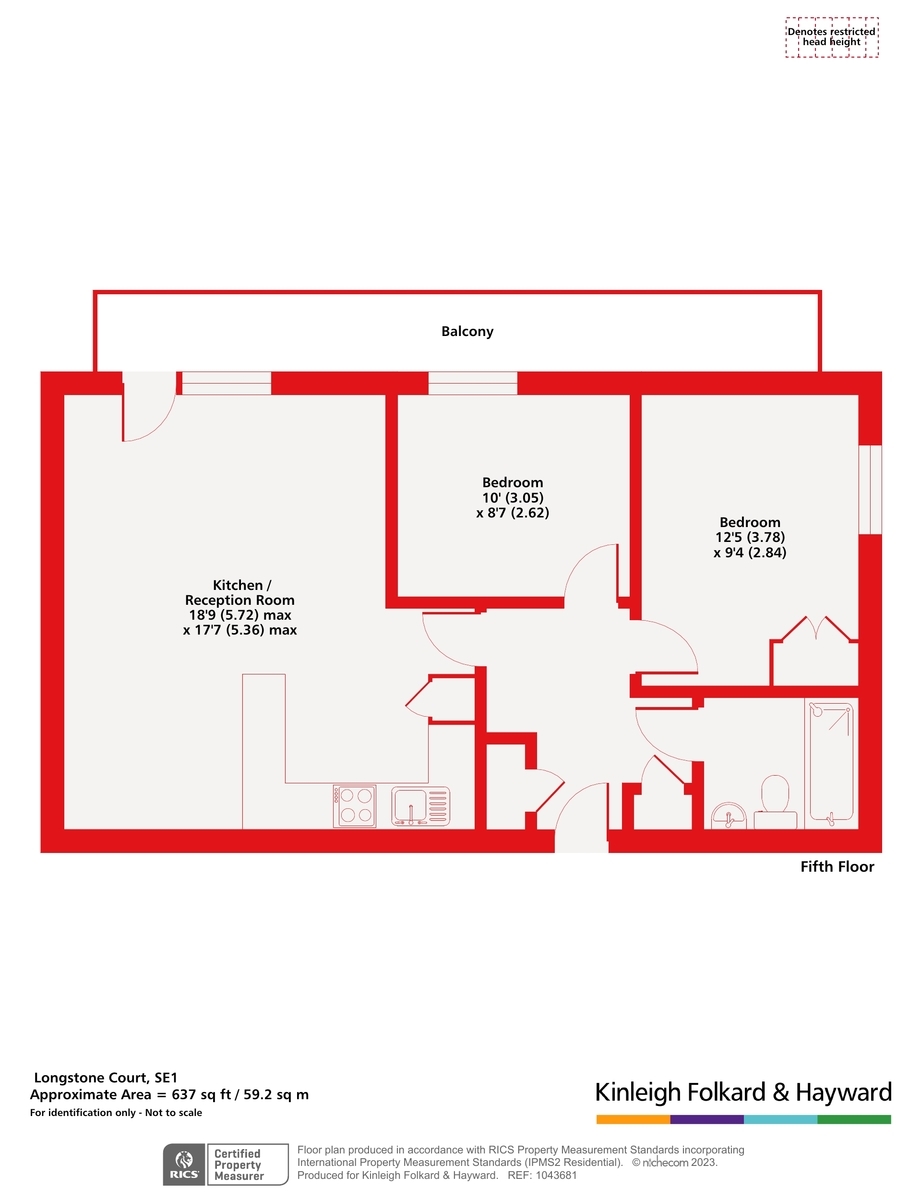 64 Longstone Court, 22, Great Dover Street, London floorplan