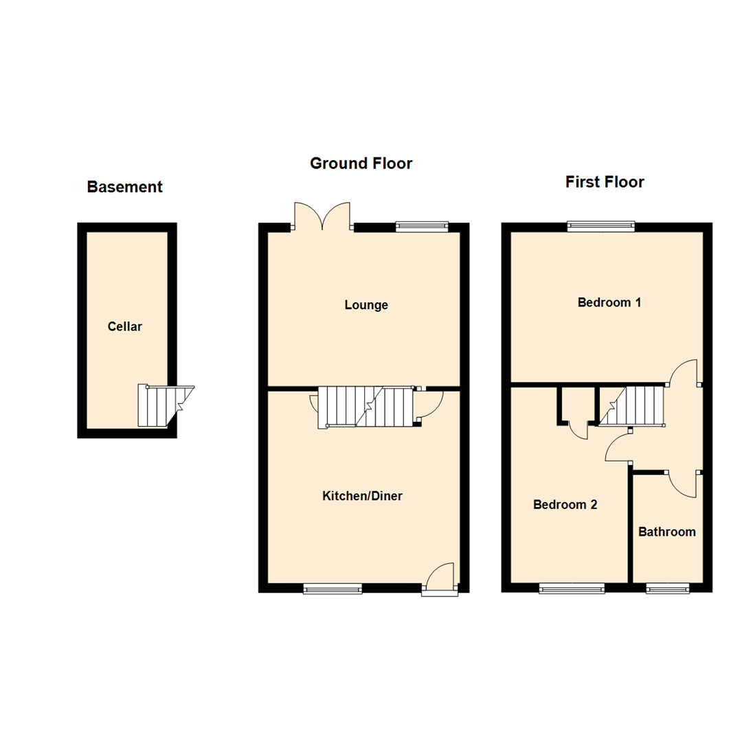 2 Bedrooms Terraced house for sale in Cross Terrace, Rothwell, Leeds LS26