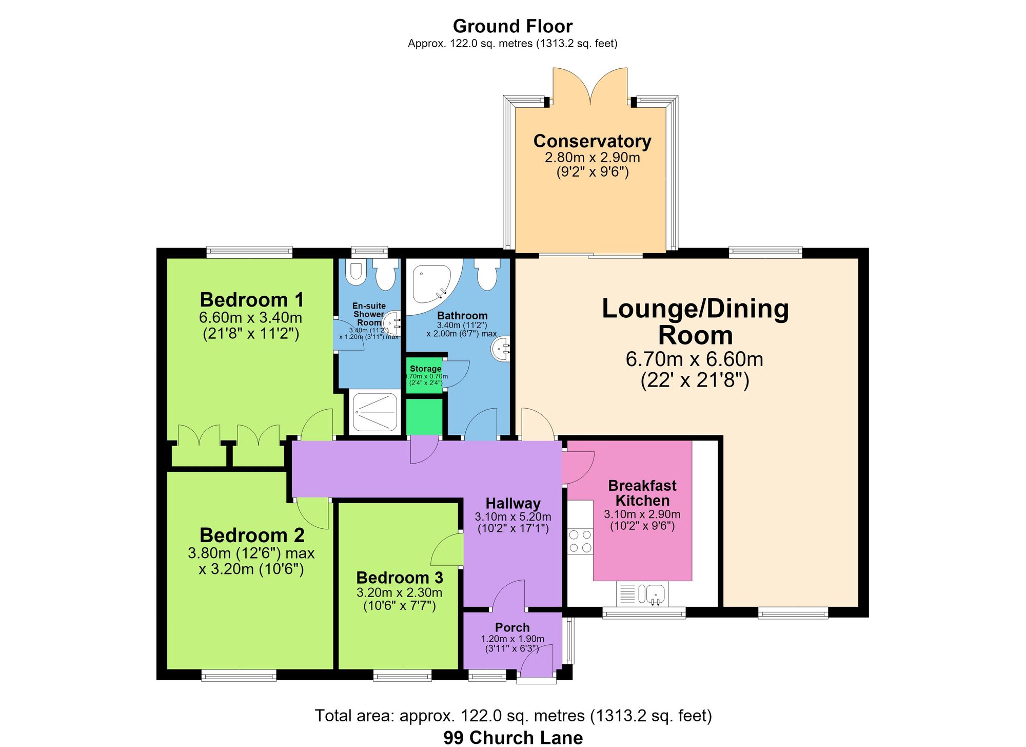 99 Church Lane, Chesterfield floorplan