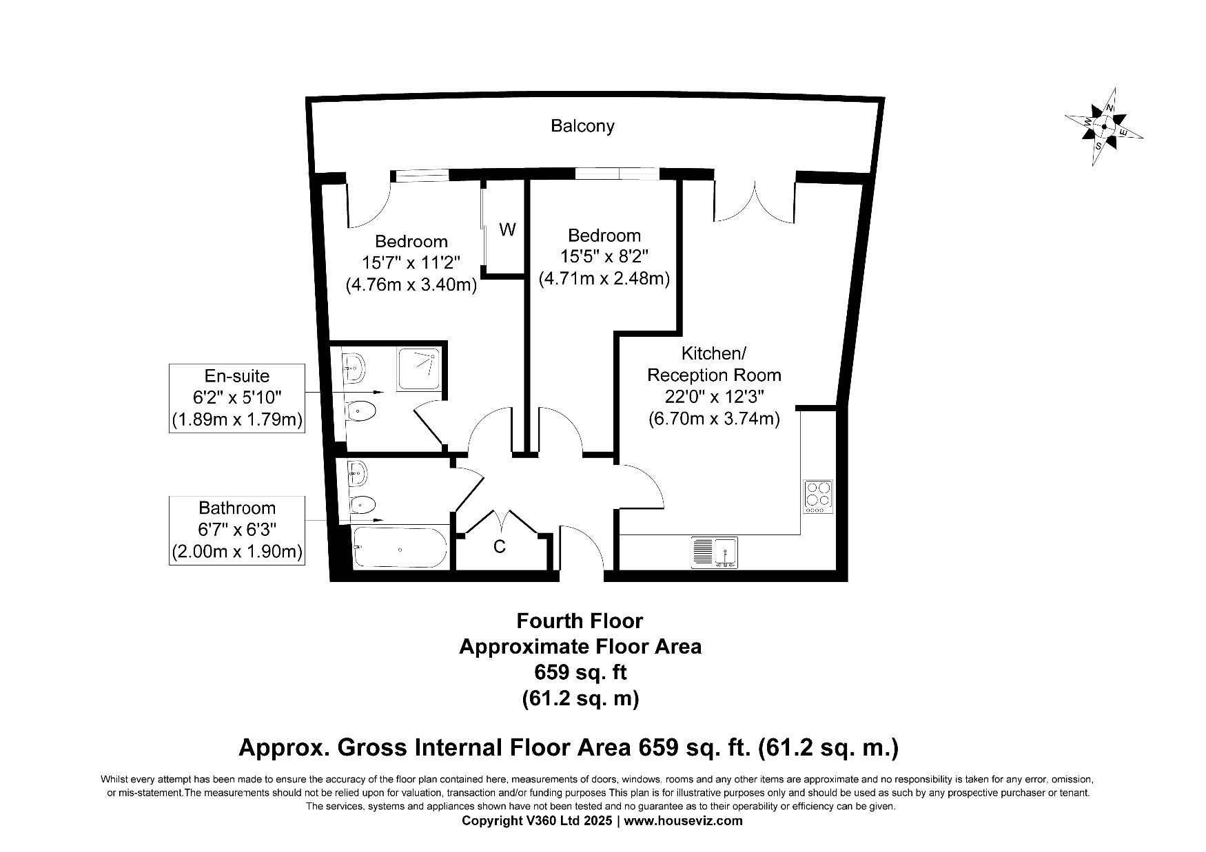 Flat 57, Coral House, London floorplan