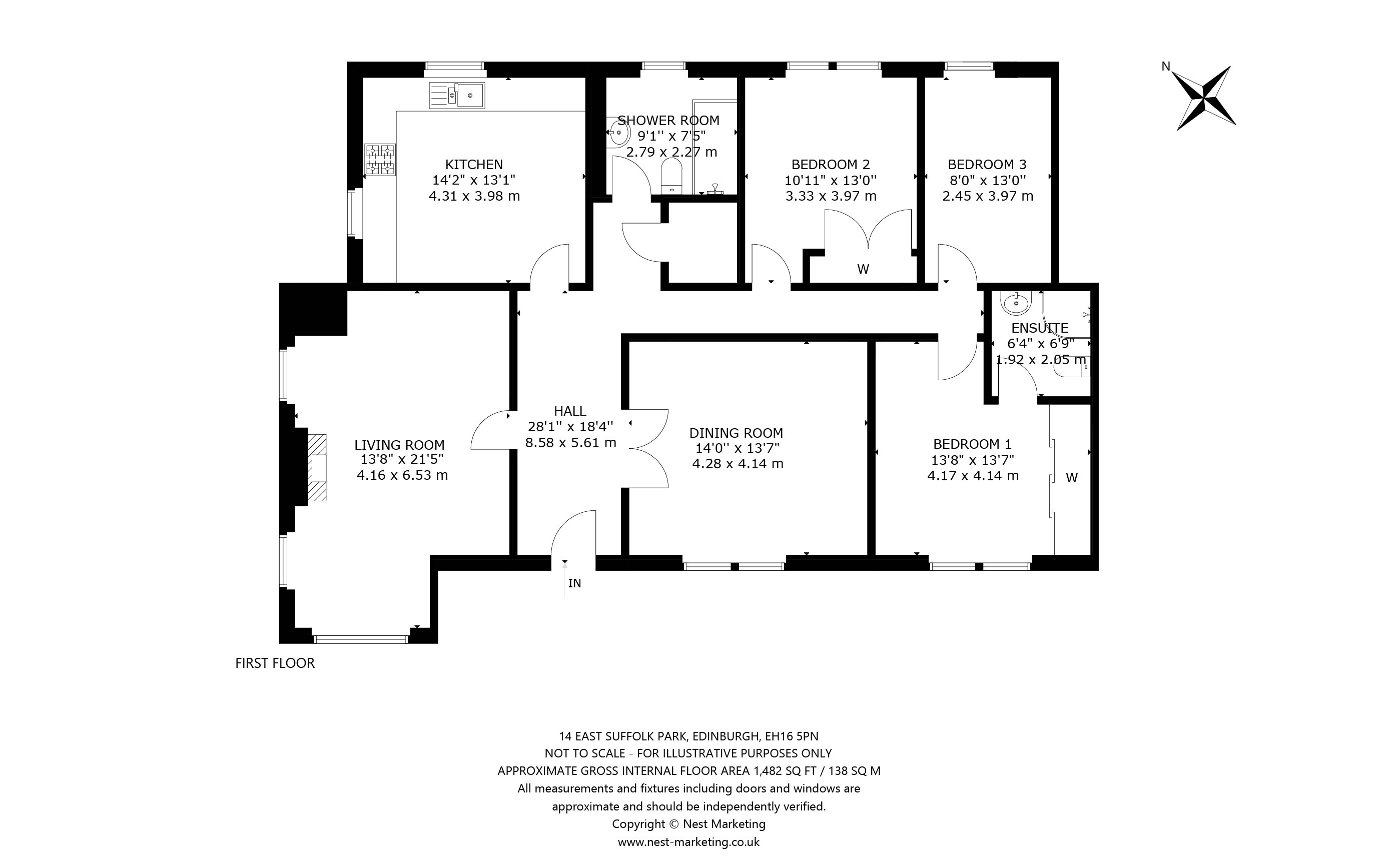 14, East Suffolk Park, Edinburgh floorplan
