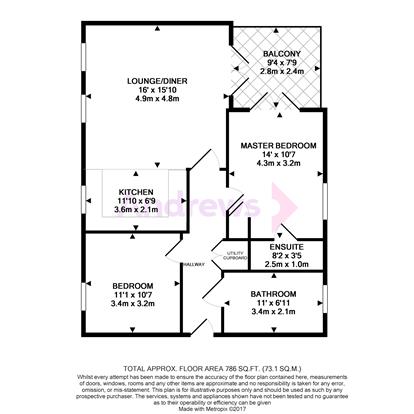 4 Crest House, 5, Ridge Place, Orpington floorplan
