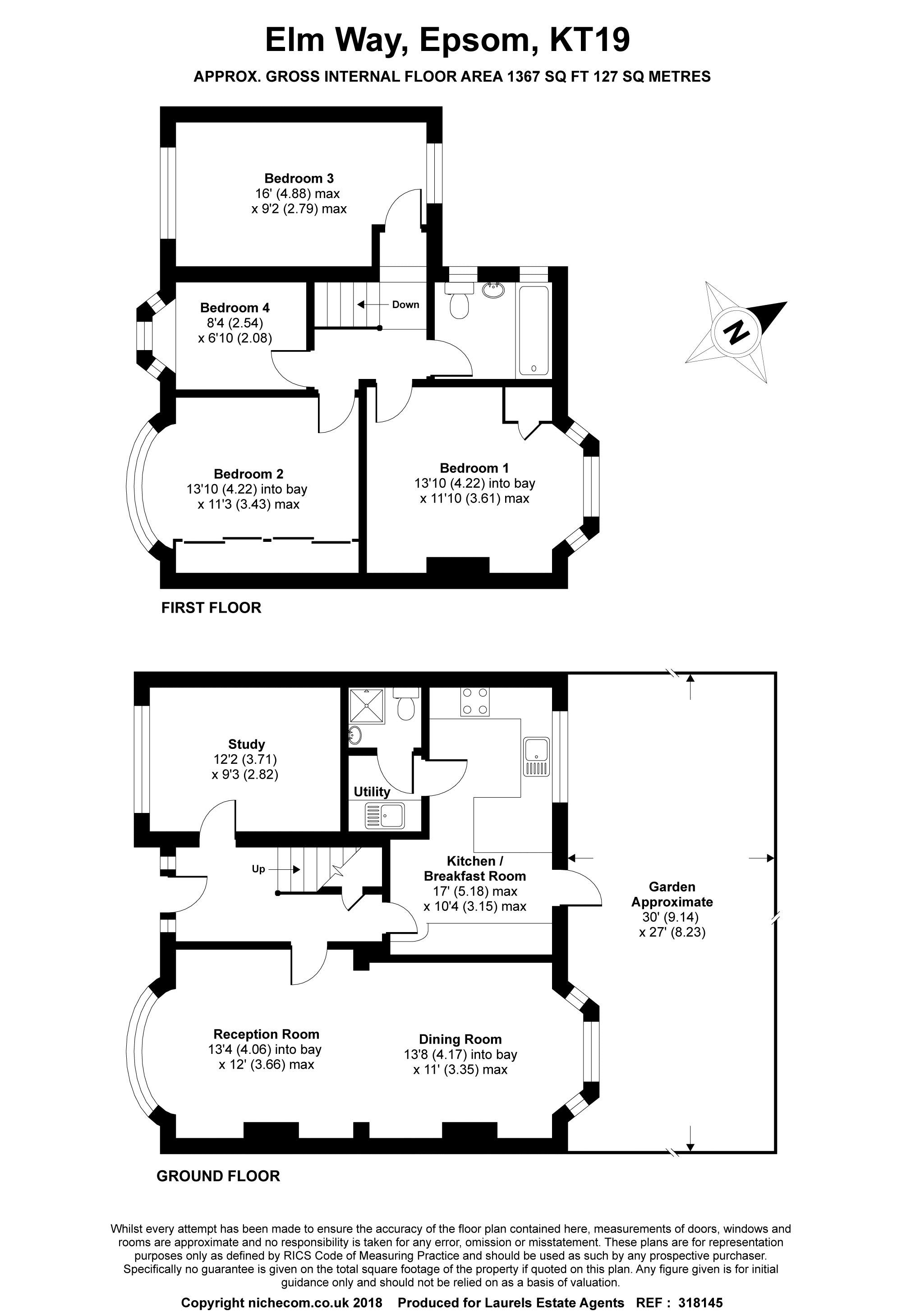 4 Bedrooms Semi-detached house to rent in Elm Way, Ewell, Epsom KT19